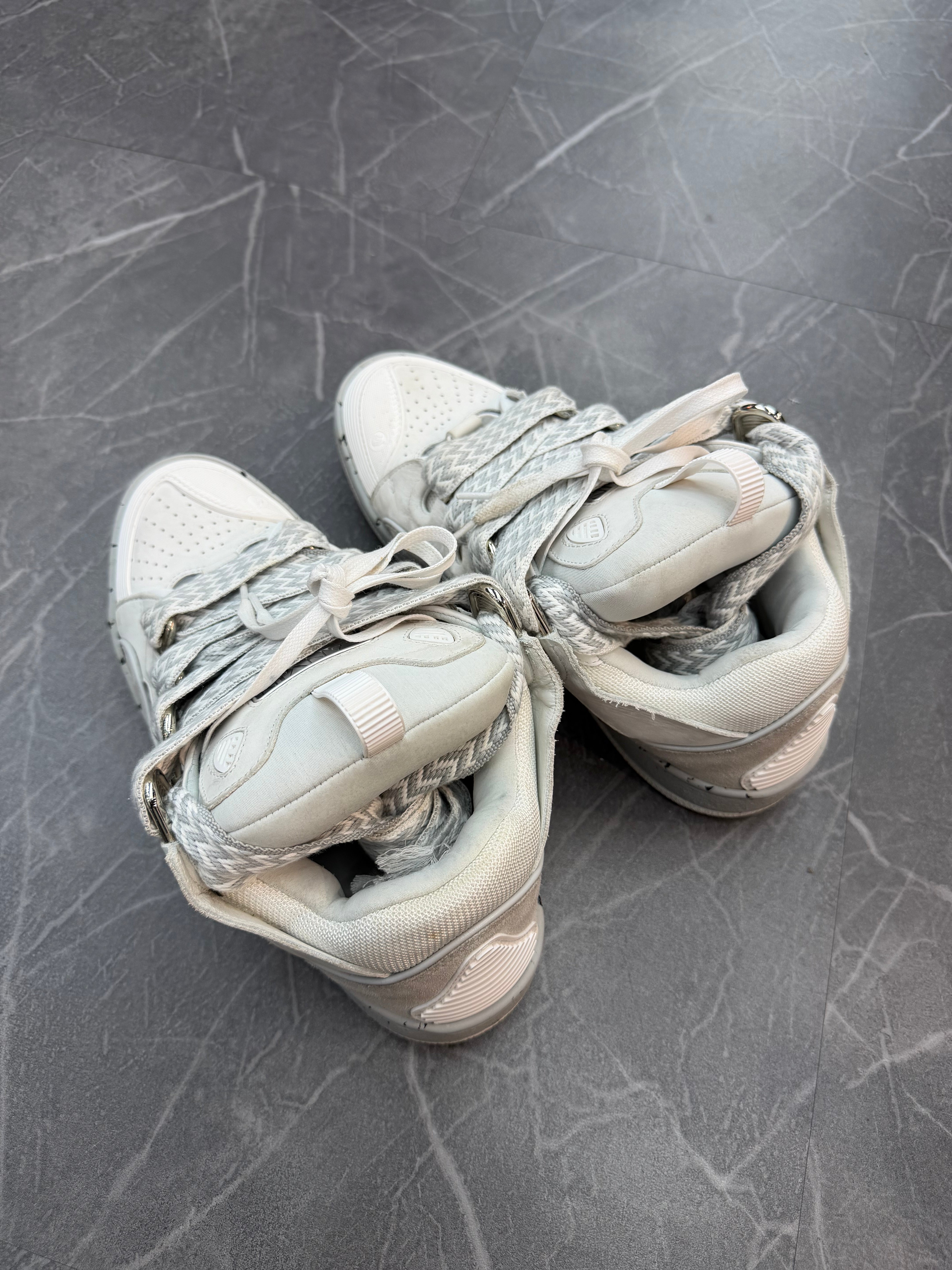 Lanvin Curb Sneaker “White Grey”
