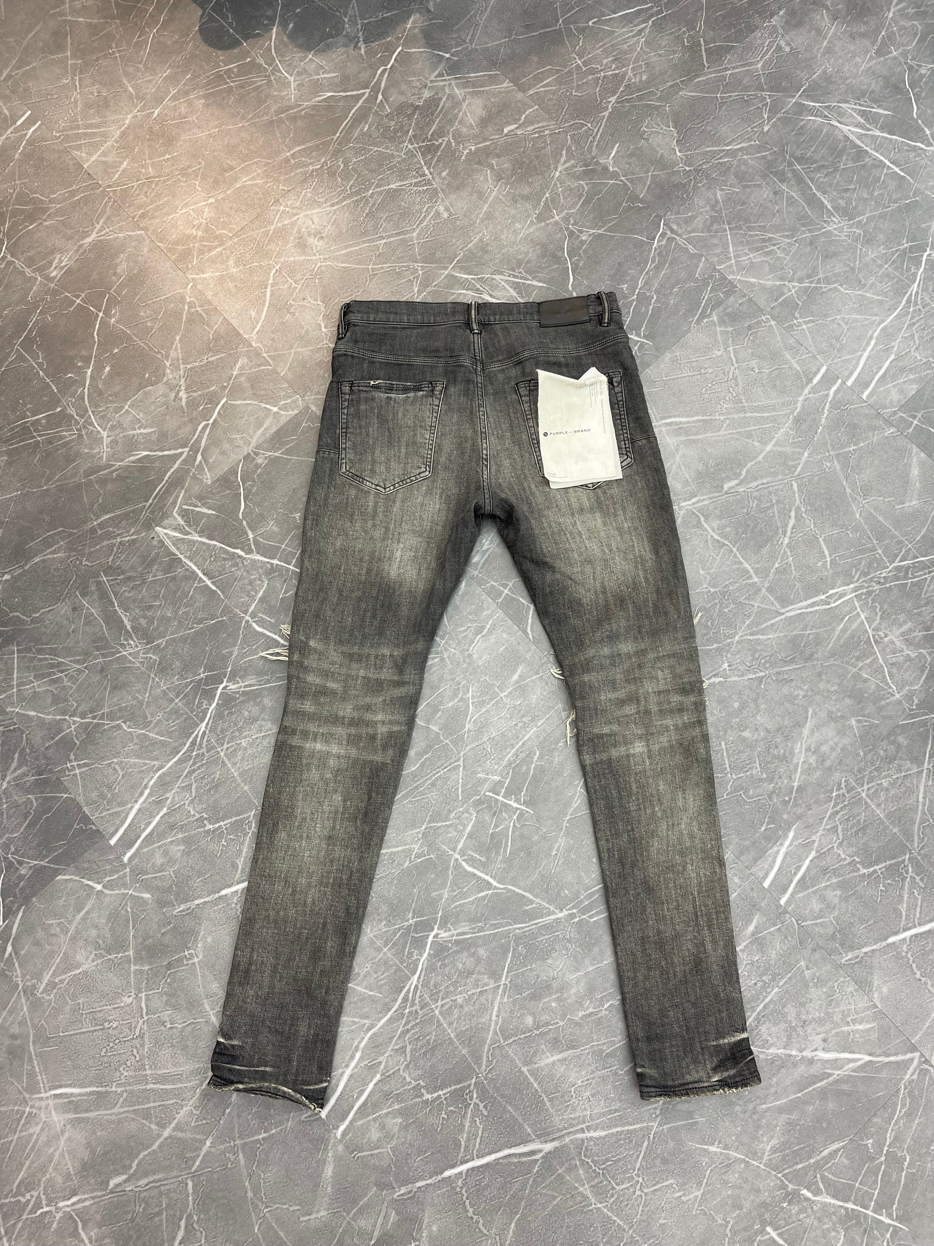 Purple Brand Jeans Knee Rips Black (34)