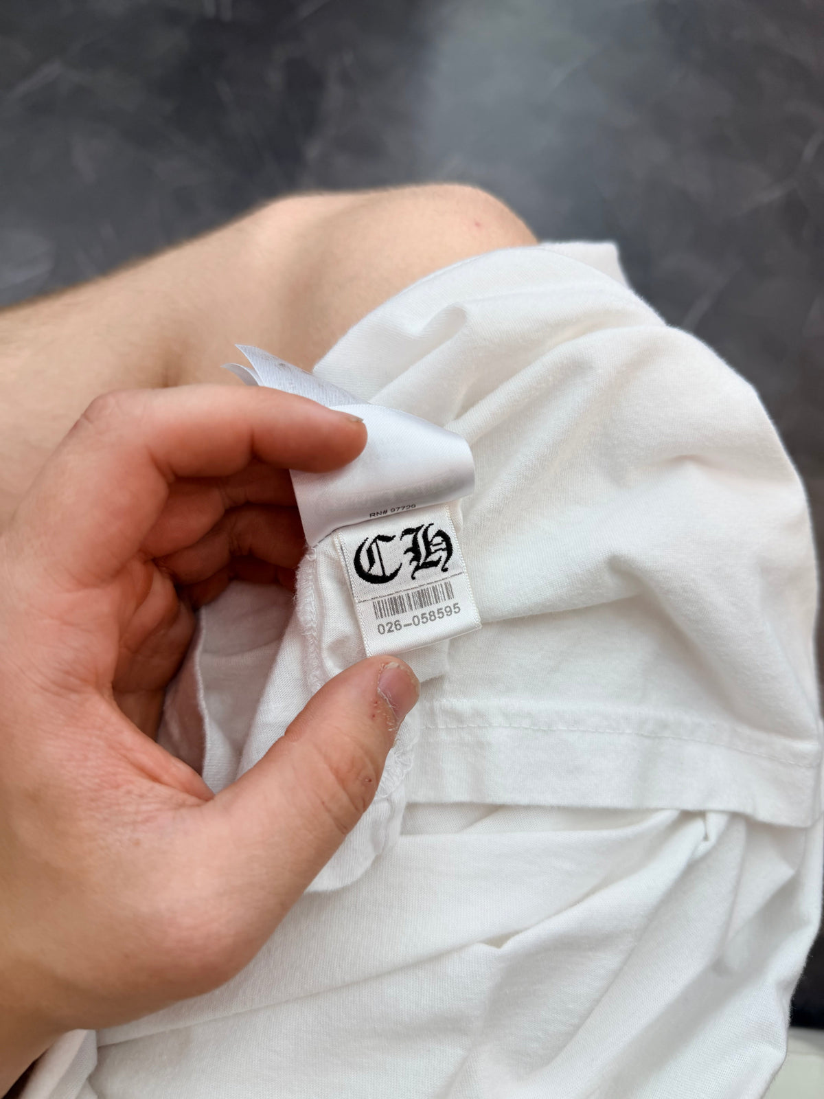 Chrome Hearts Neck Logo Tee “White” (Size XL) - Image 5