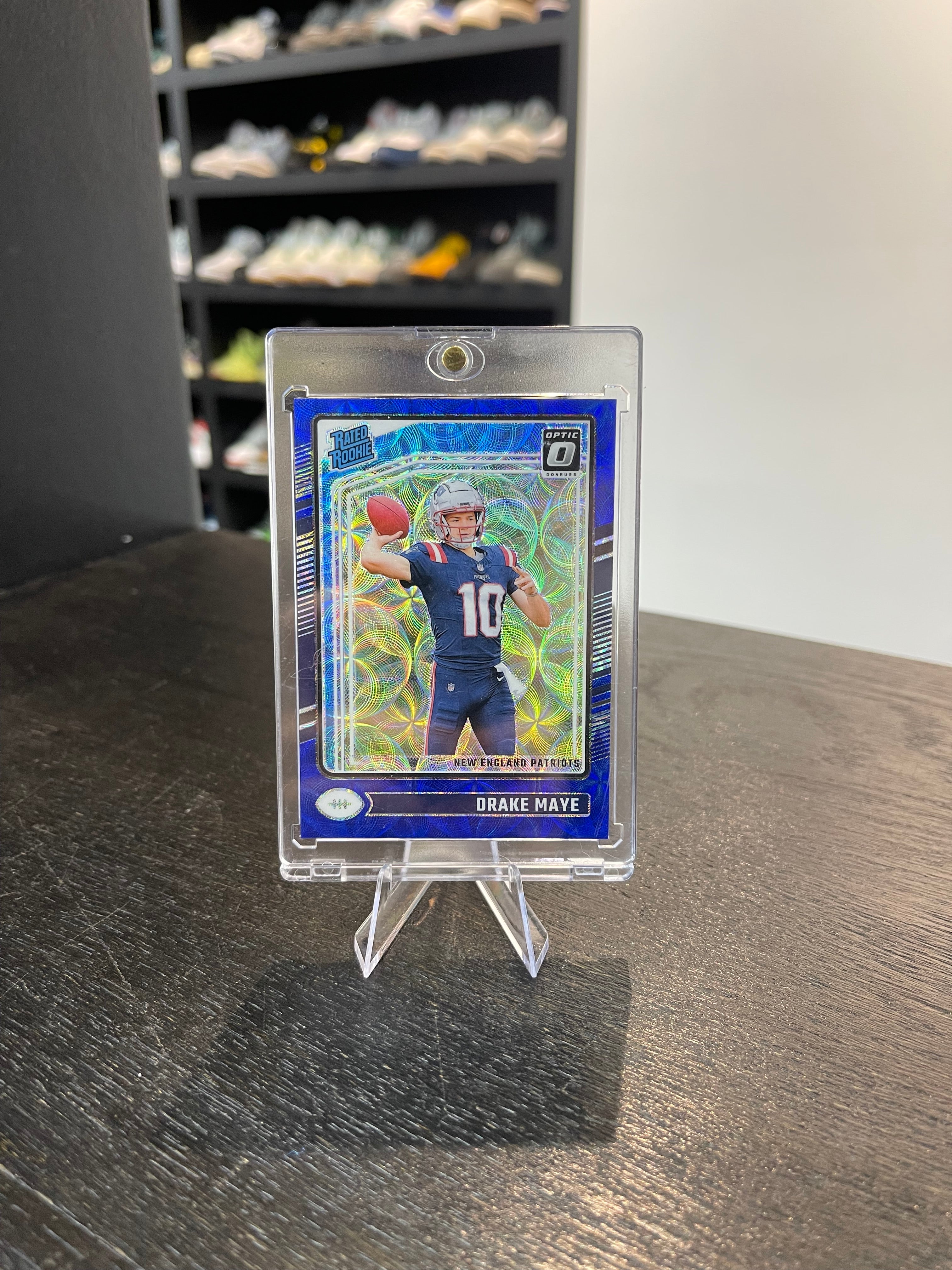 2024 Optic Drake Maye RC #229 Blue Scope