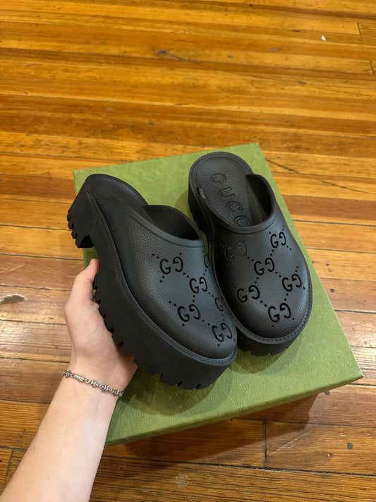 Gucci Black Slip Ons