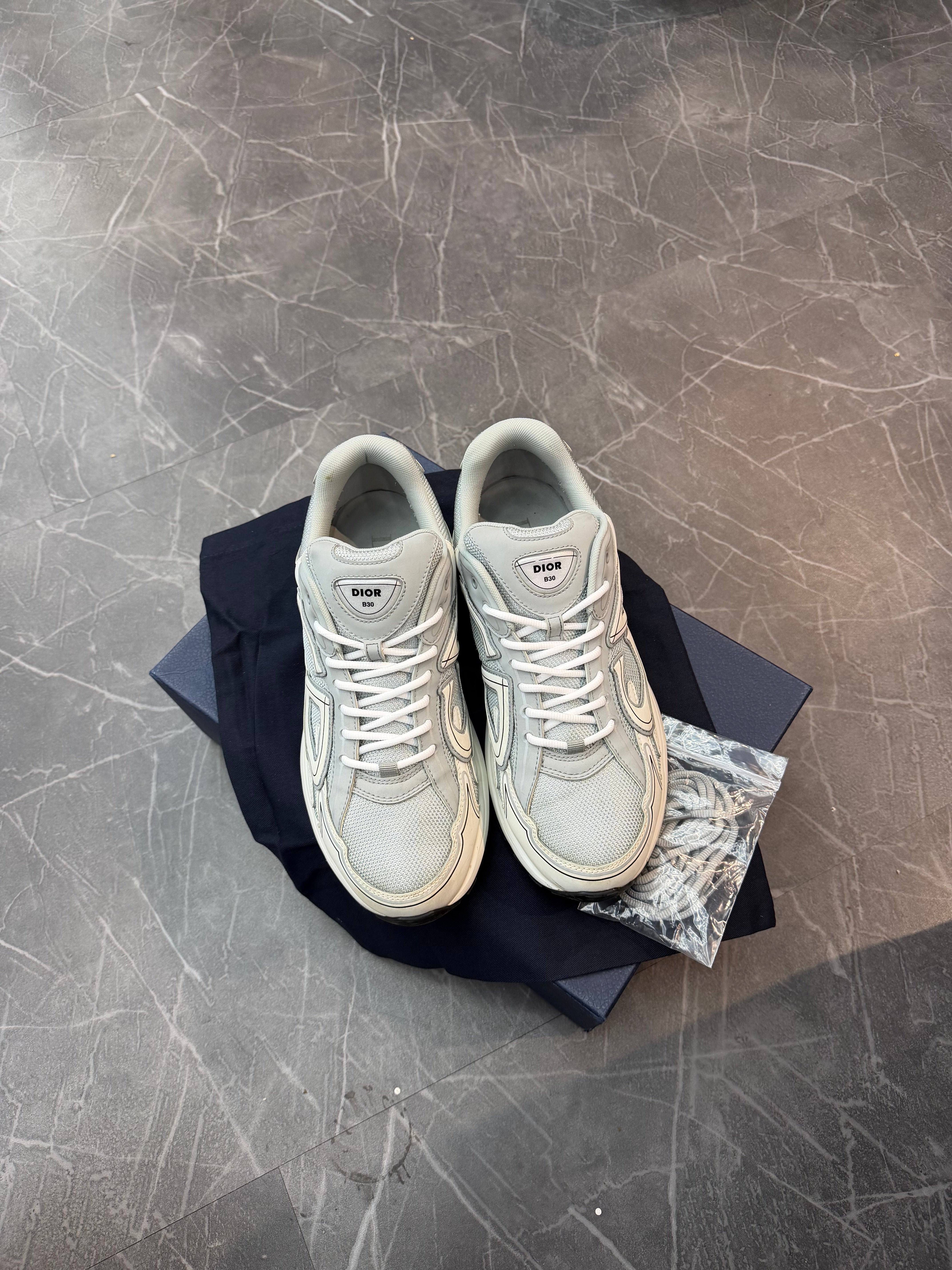 Christian Dior B30 Silver Grey White
