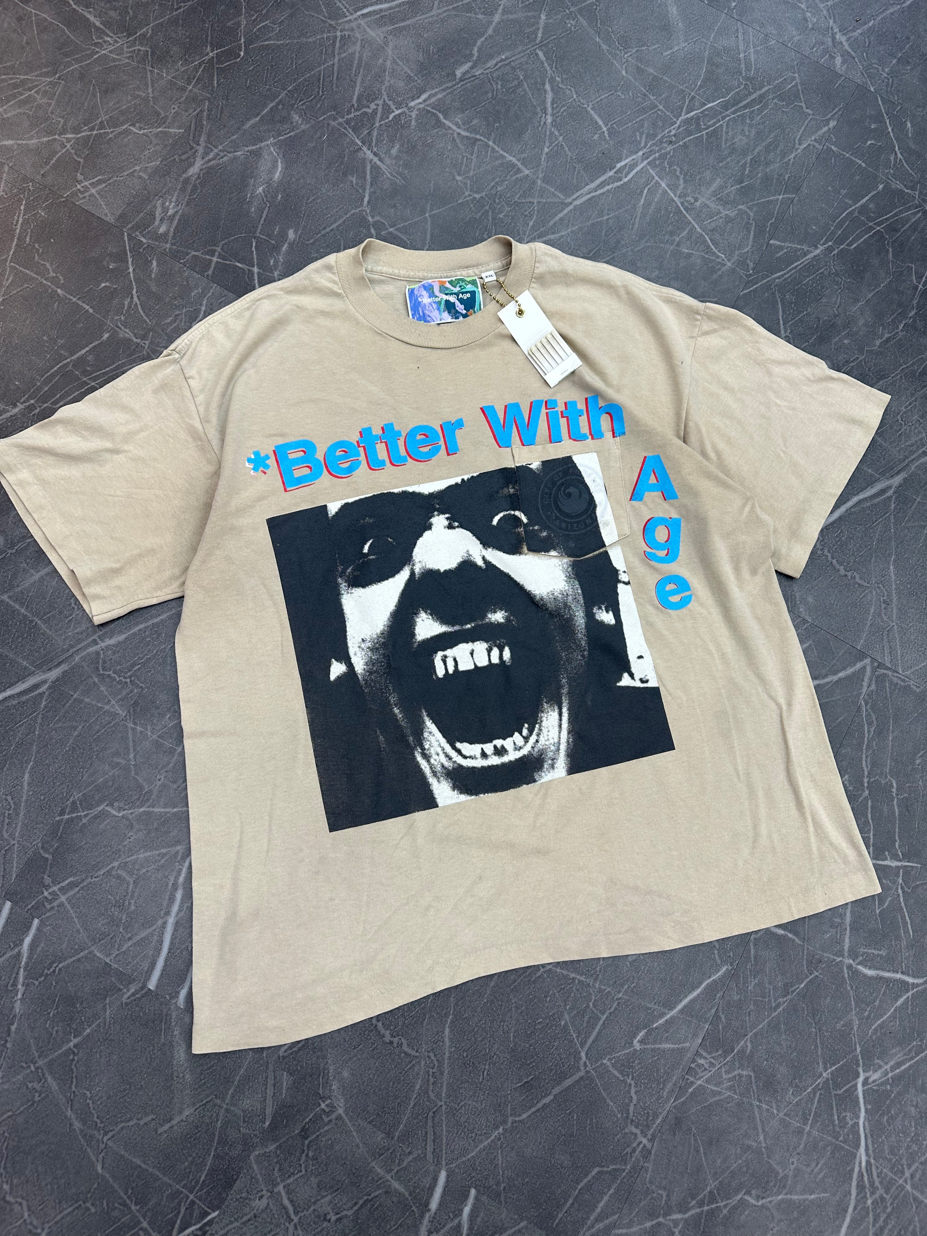 Better With Age Scream Tee Brown