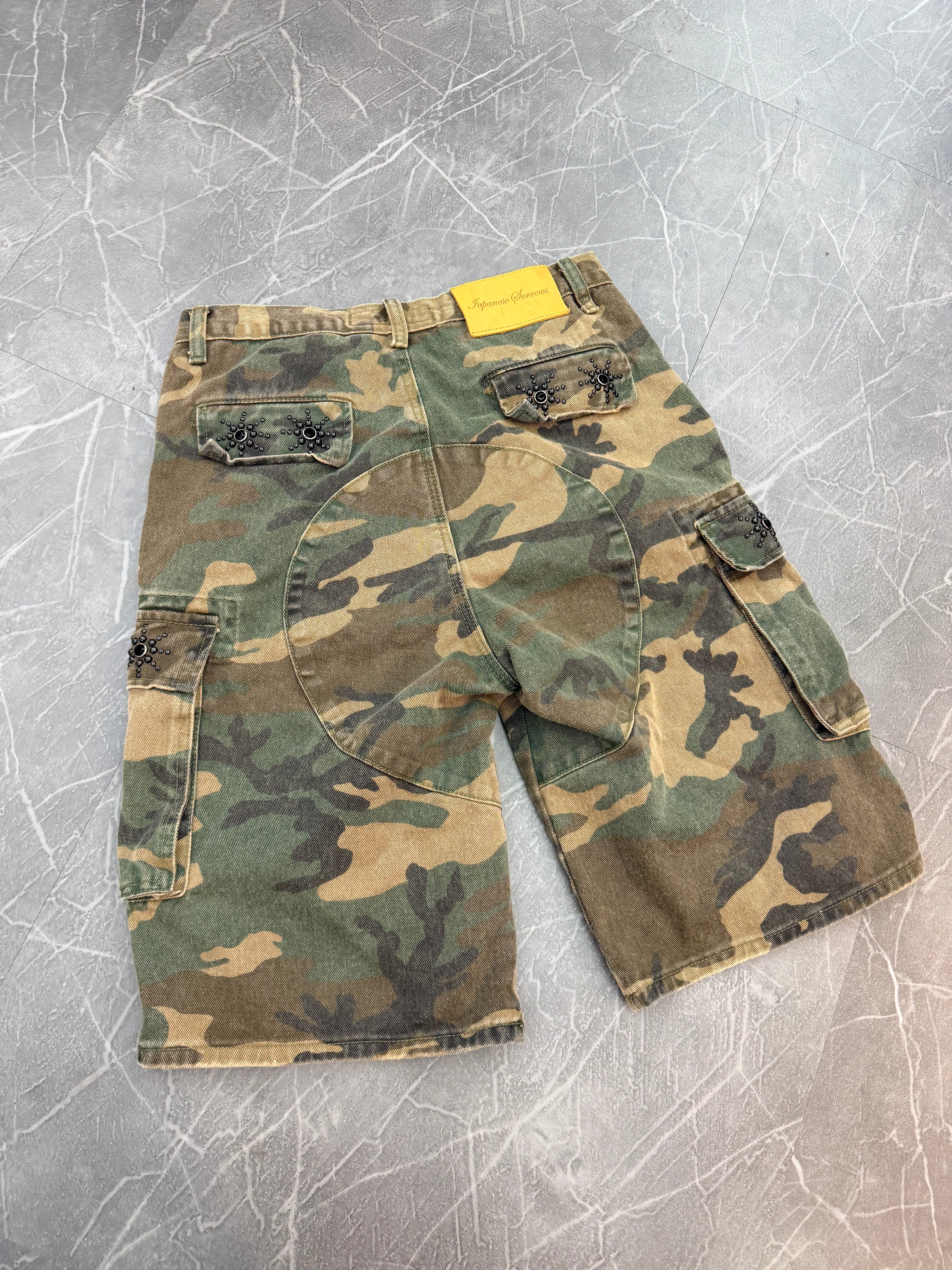 Japanese Sorrows Camo Jorts