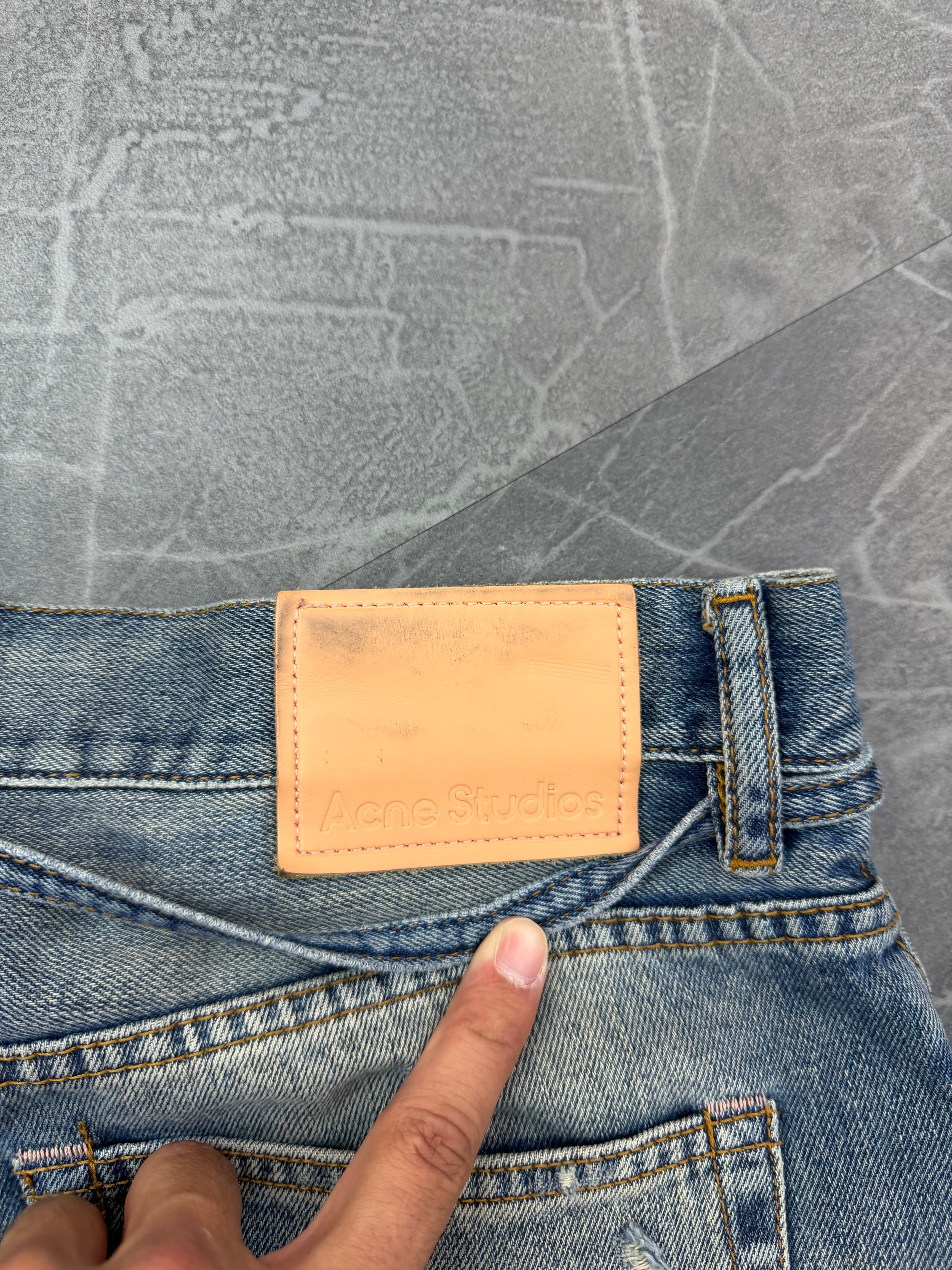 Acne Studios Jeans “1991 Detroit Straight Leg Distressed”