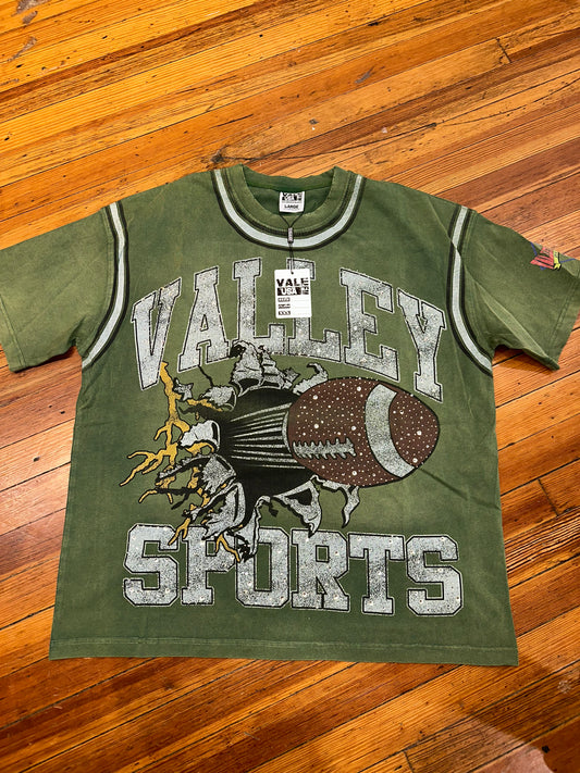 Vale Football Green Classic Bling Tee
