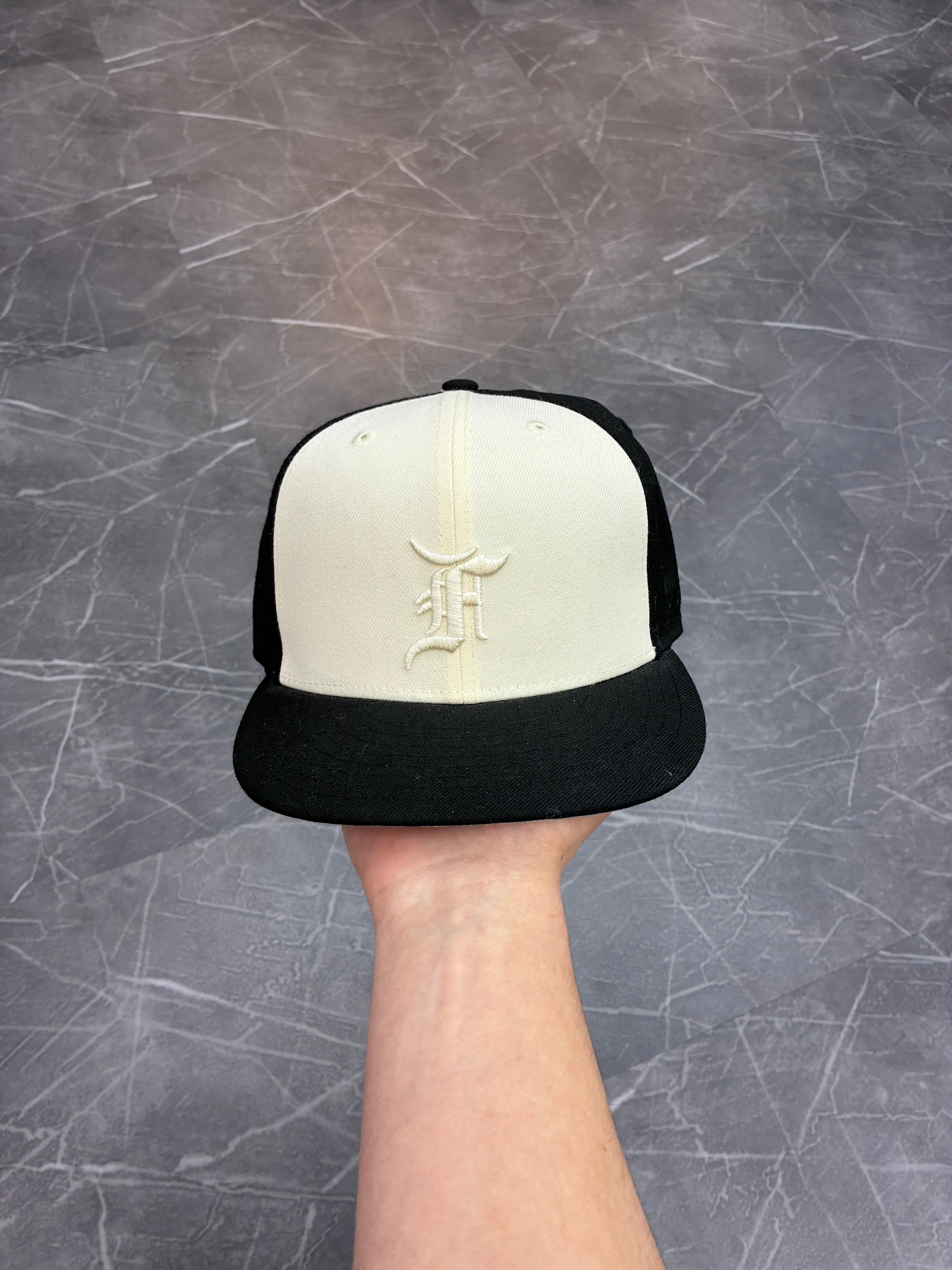 Essentials New Era Fitted Hat “White/Black” (7 1/8)