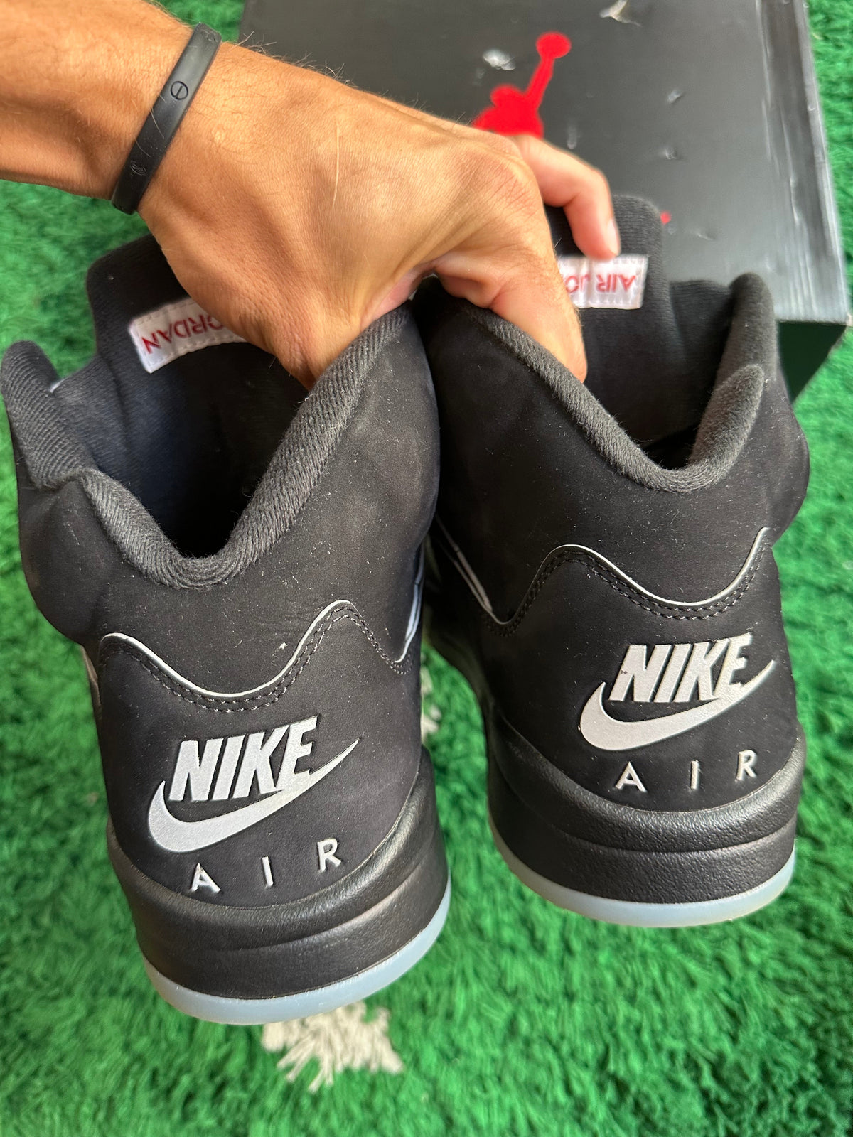 Jordan 5 “Black Metallic Reimagined” (Size 14) (Lightly Worn) - Image 4