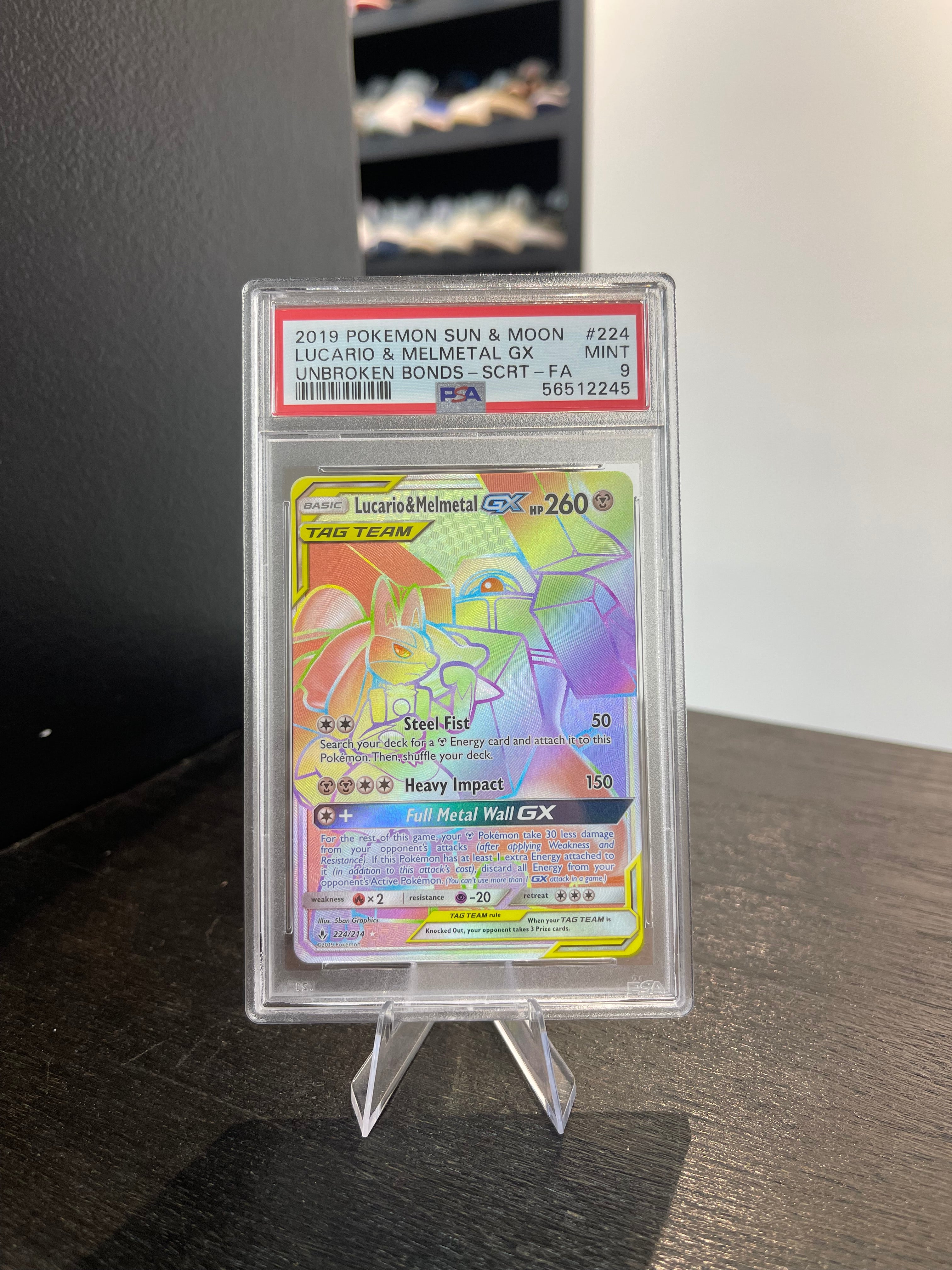 Lucario & Melmetal Tag Team #224 (PSA 9)