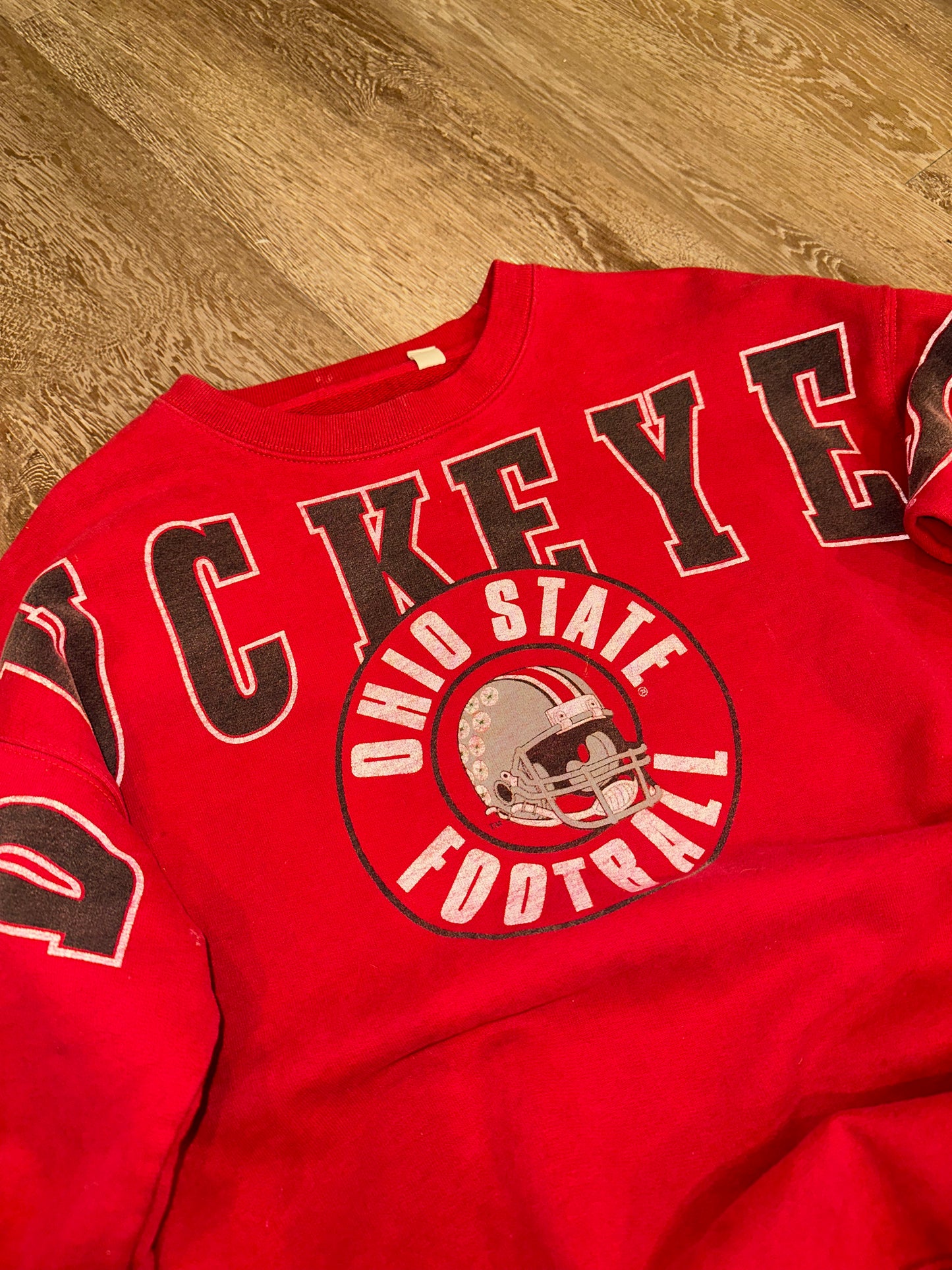 OSU Buckeyes Curved Font Crewneck (XS)