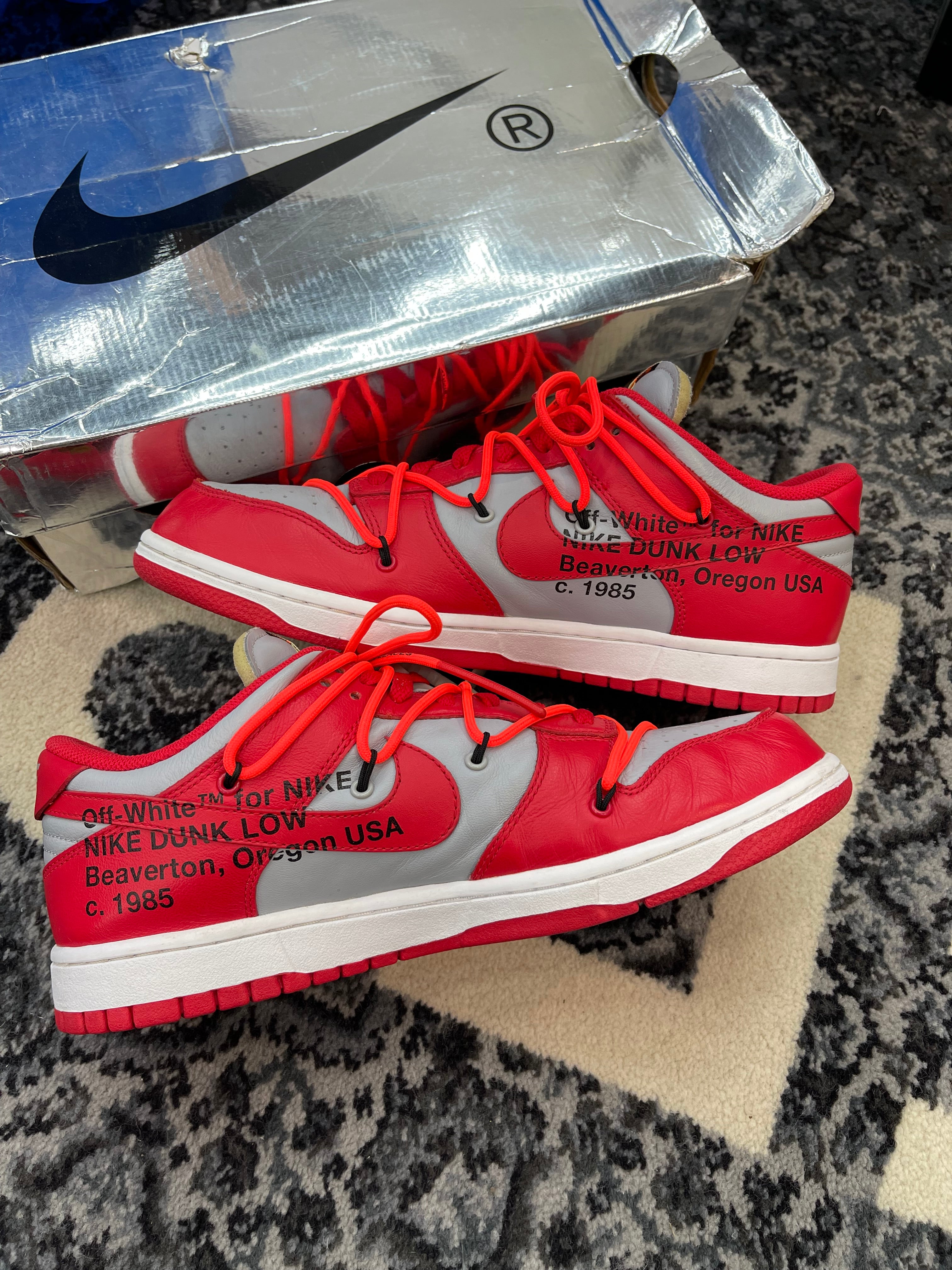 Nike Dunk Low x Off White “University Red”