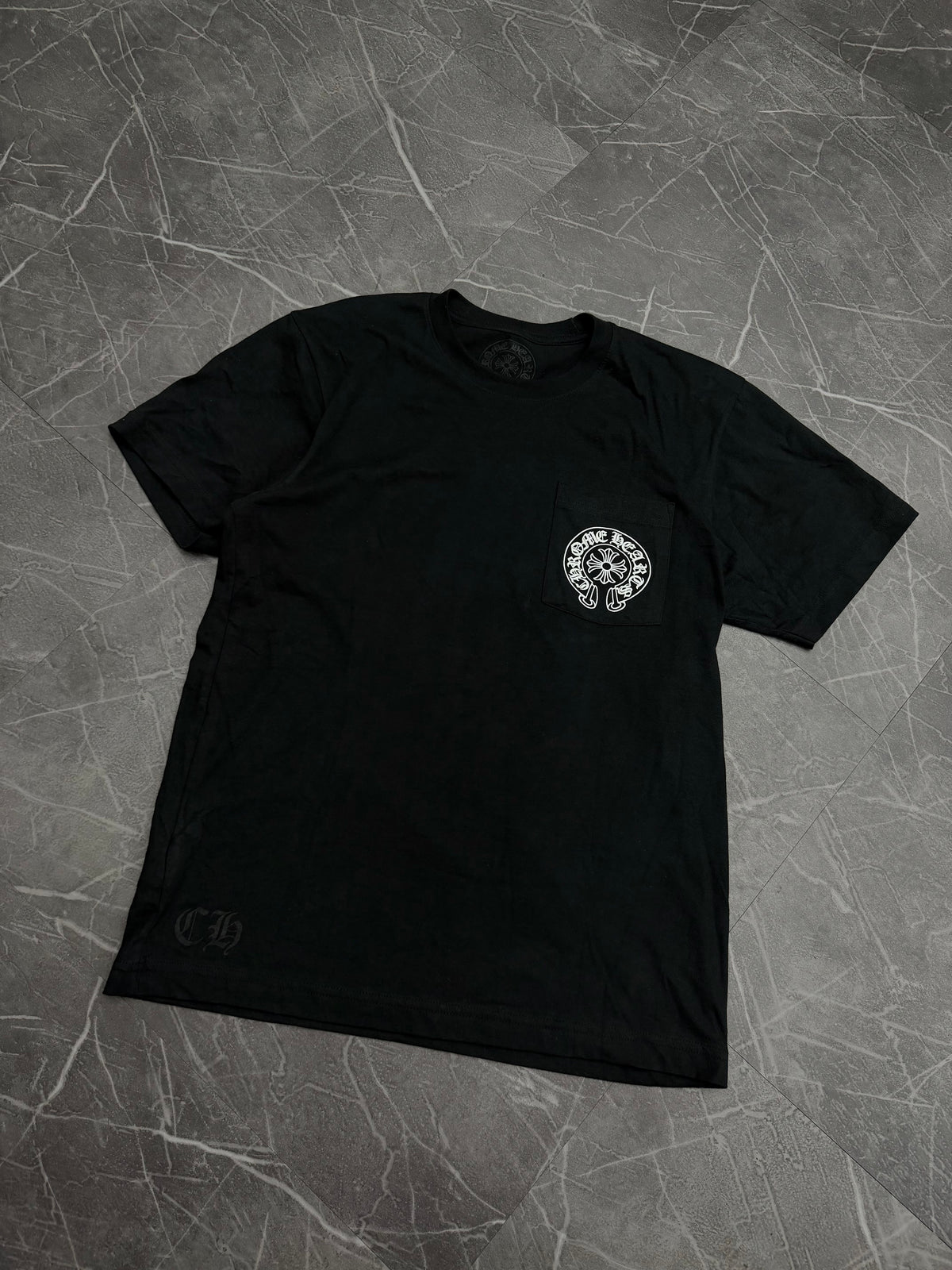 Chrome Hearts Malibu Exclusive Horseshoe Logo Pocket T-shirt Black
