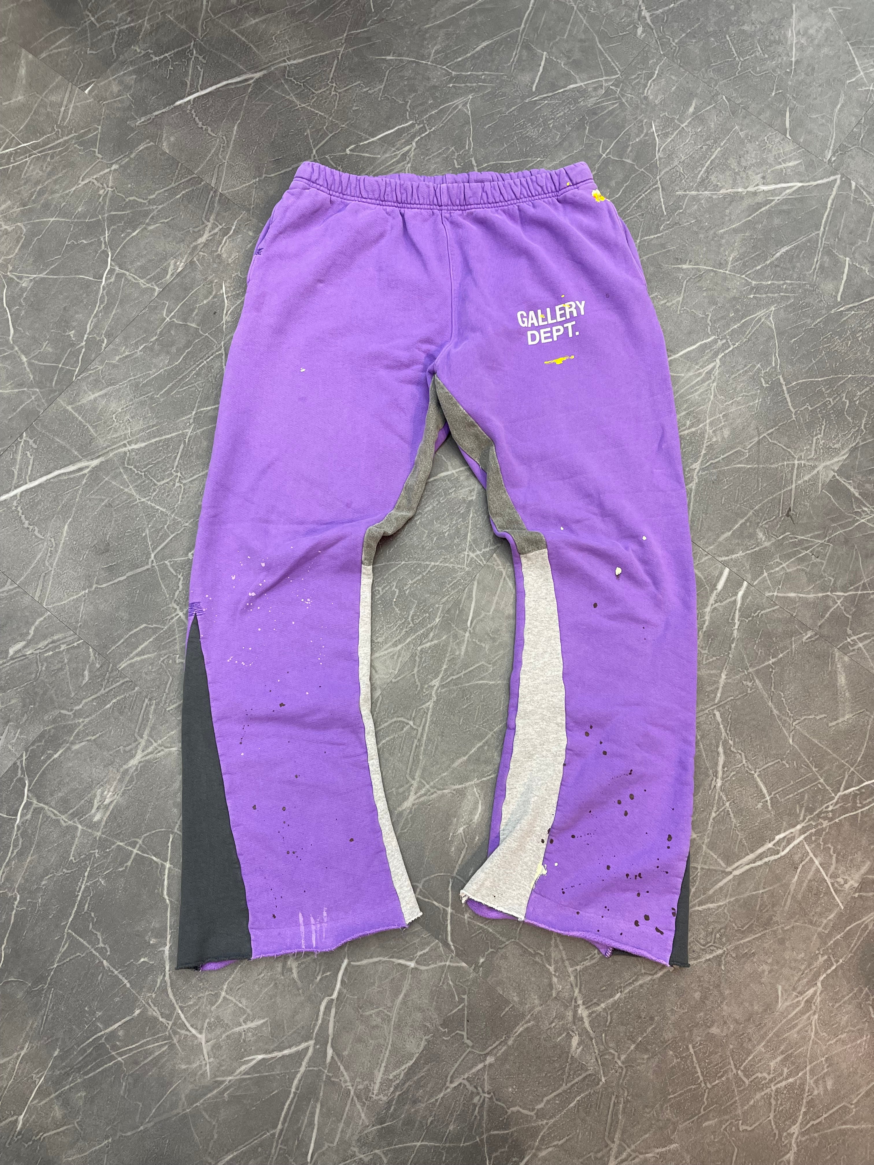 Gallery Dept Painted Flare Sweatpants Purple