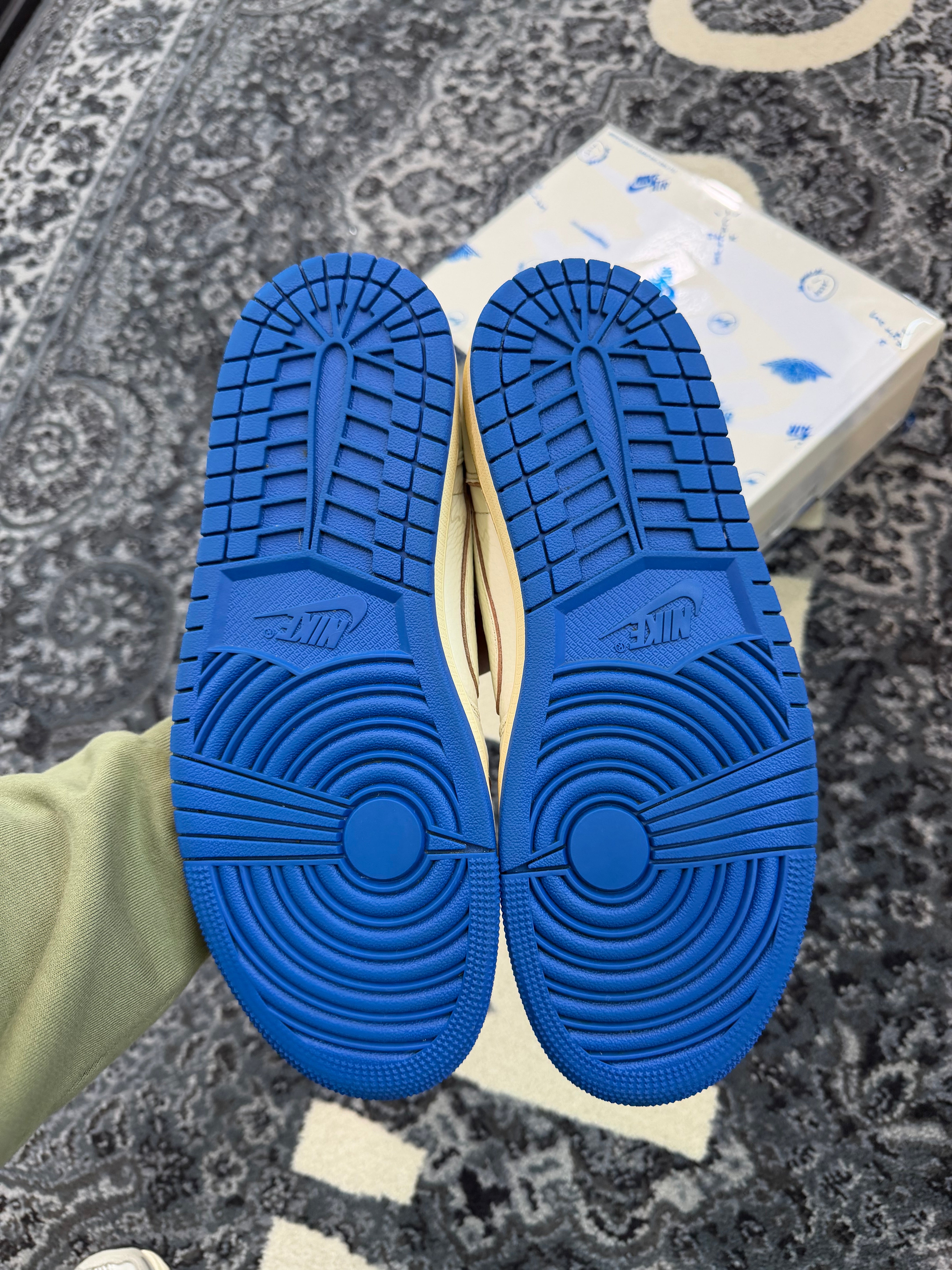 Jordan 1 Low x Travis Scott Fragment “Sail Military Blue”