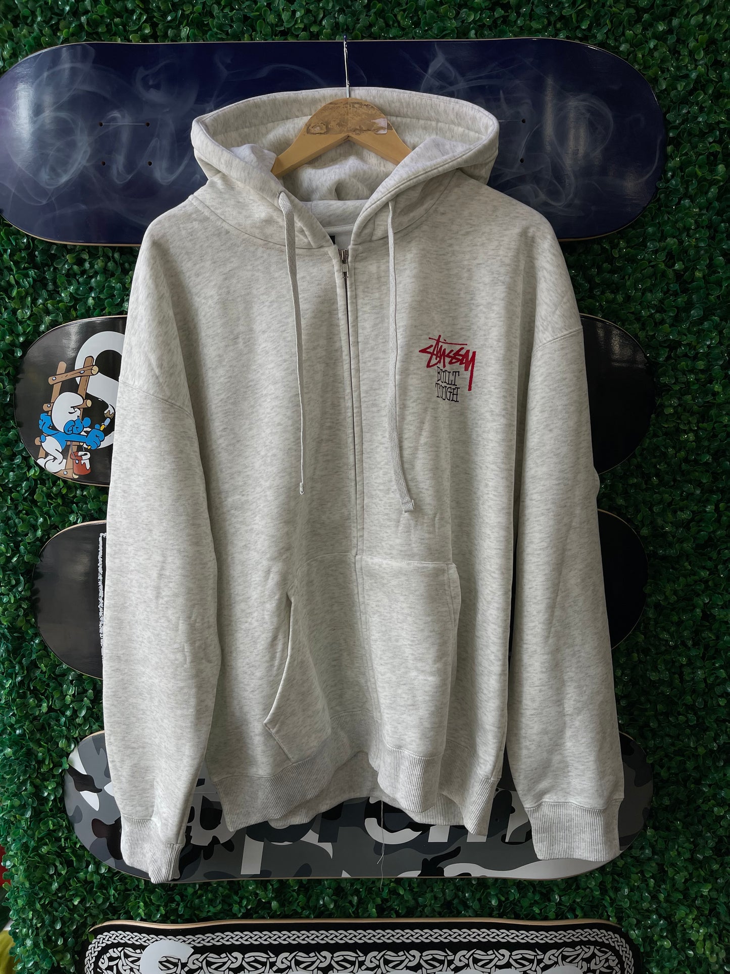 Stussy Built Tough Hoodie “Grey”
