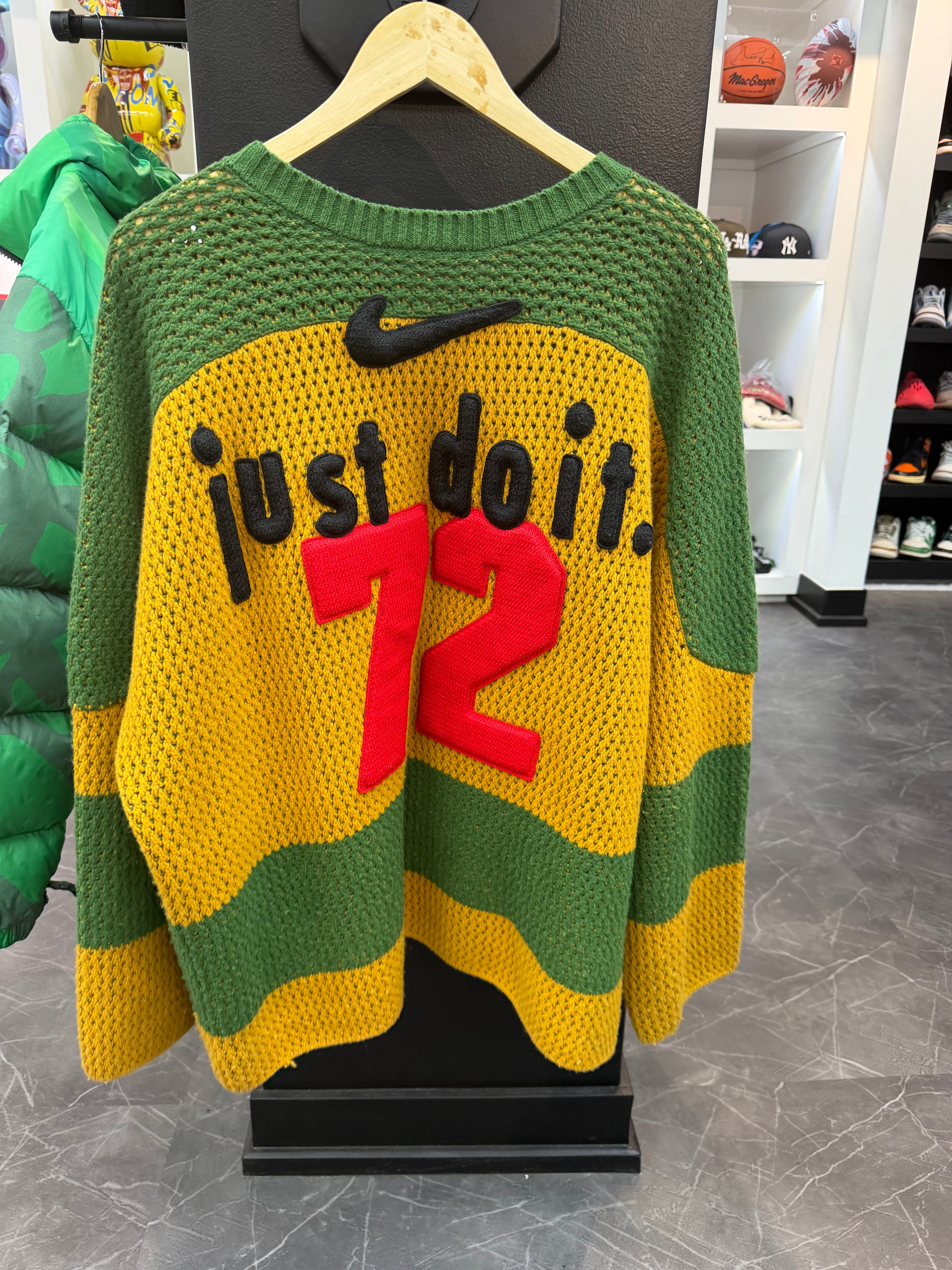 Nike x CPFM Crochet Hockey Sweater “Green Yellow”