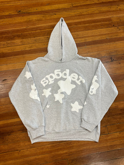 Sp5der Hoodie “Grey Beluga”