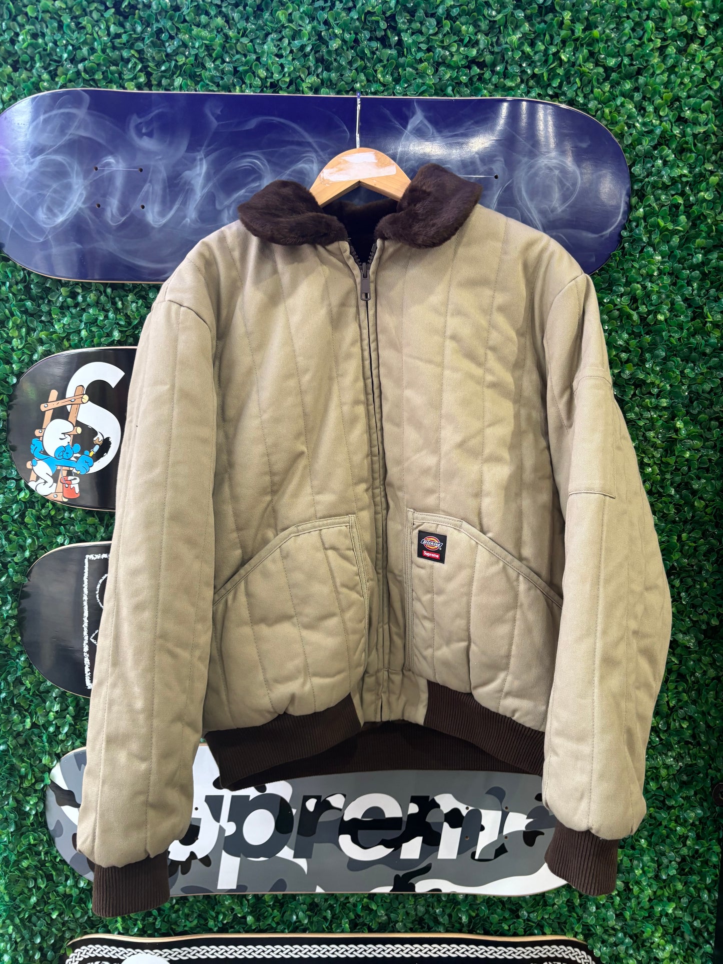 Supreme x Dickies Reversible Quilted Fur Jacket