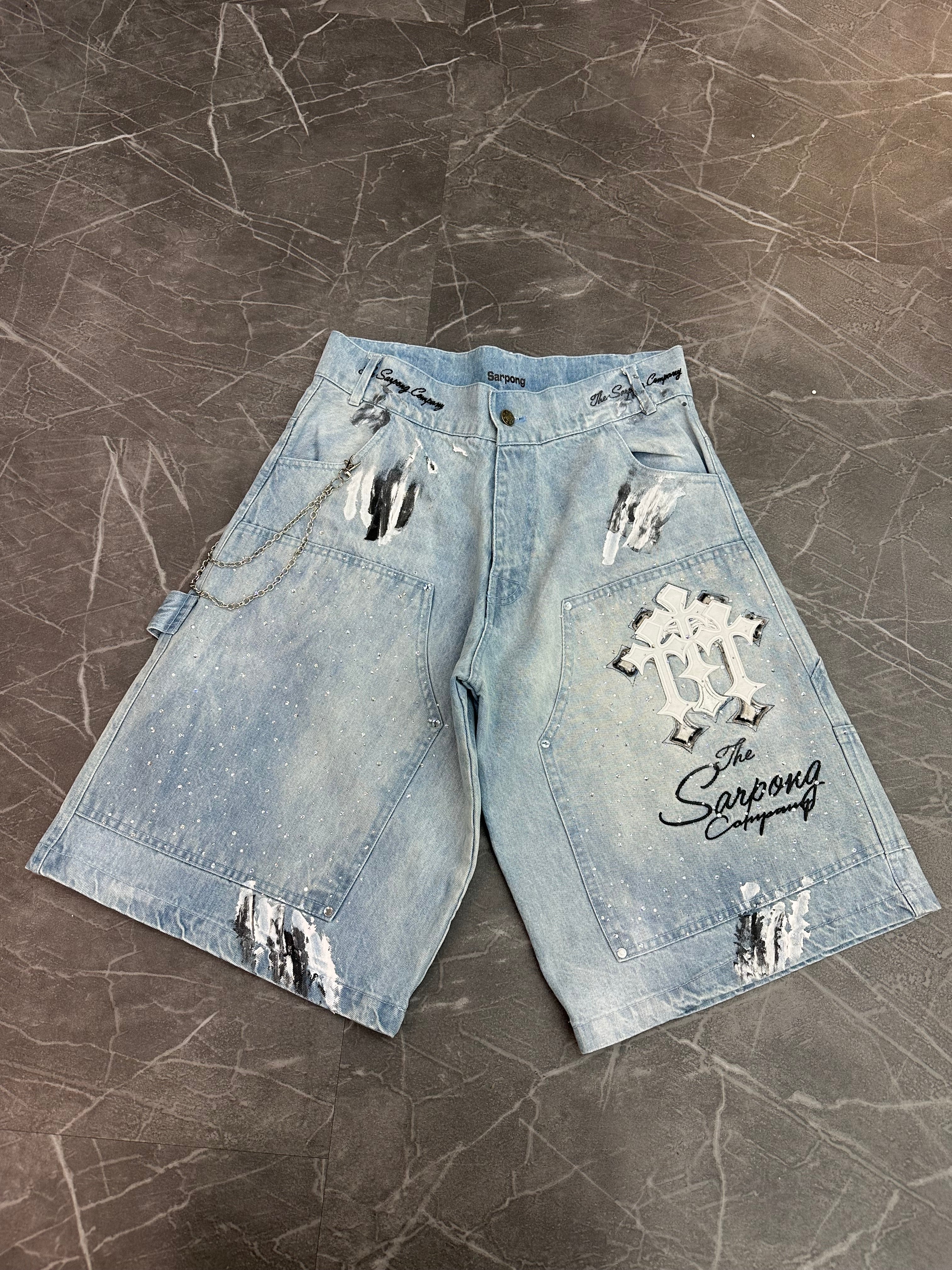 TSC Embroidered Denim Jorts (32)