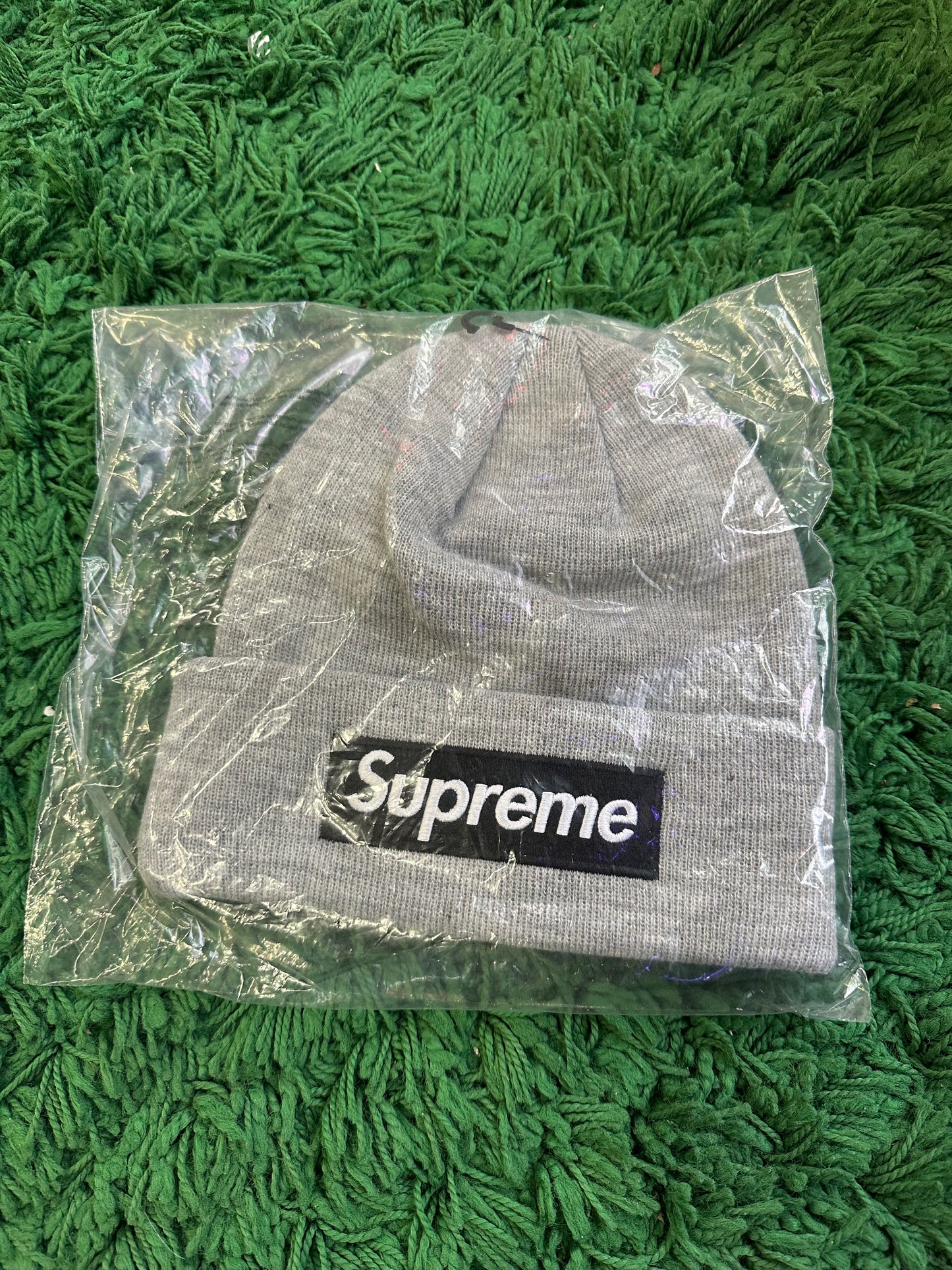 Supreme Beanie Box Logo “Grey Black”