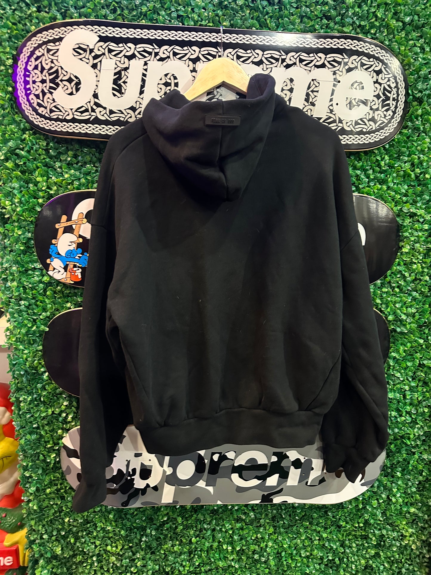 Essentials Hoodie Arch Logo “Black”