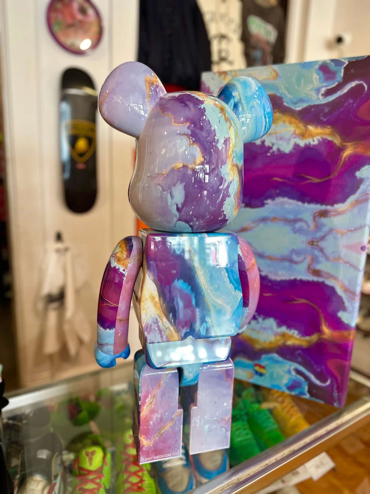 BearBrick 1000% “Marble Pattern”