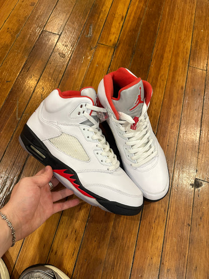 Jordan 5 “Fire Red Silver Tongue”