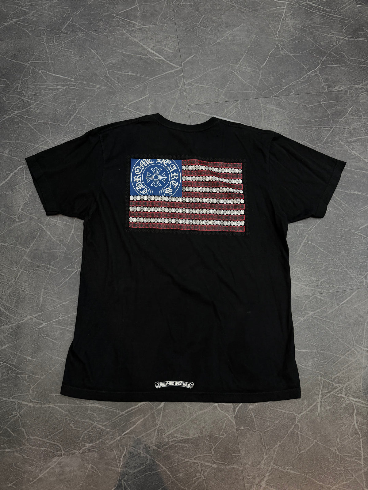 Chrome Hearts Dagger Flag USA Pocket Tee Black