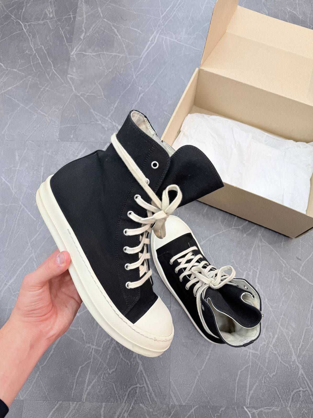 Rick Owens Drkshdw Canvas High Black