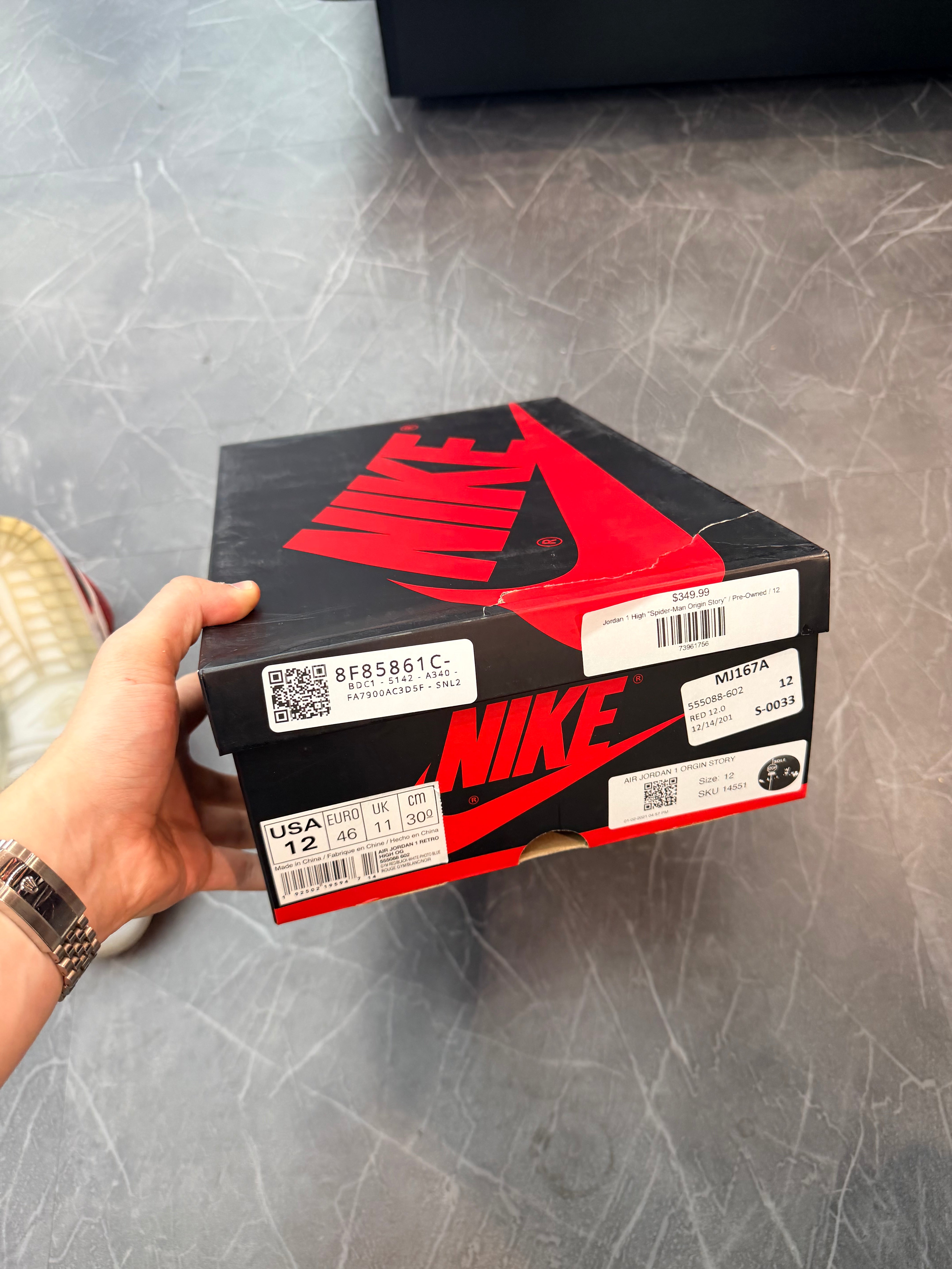 Jordan 1 High Spiderman “Origin Story”