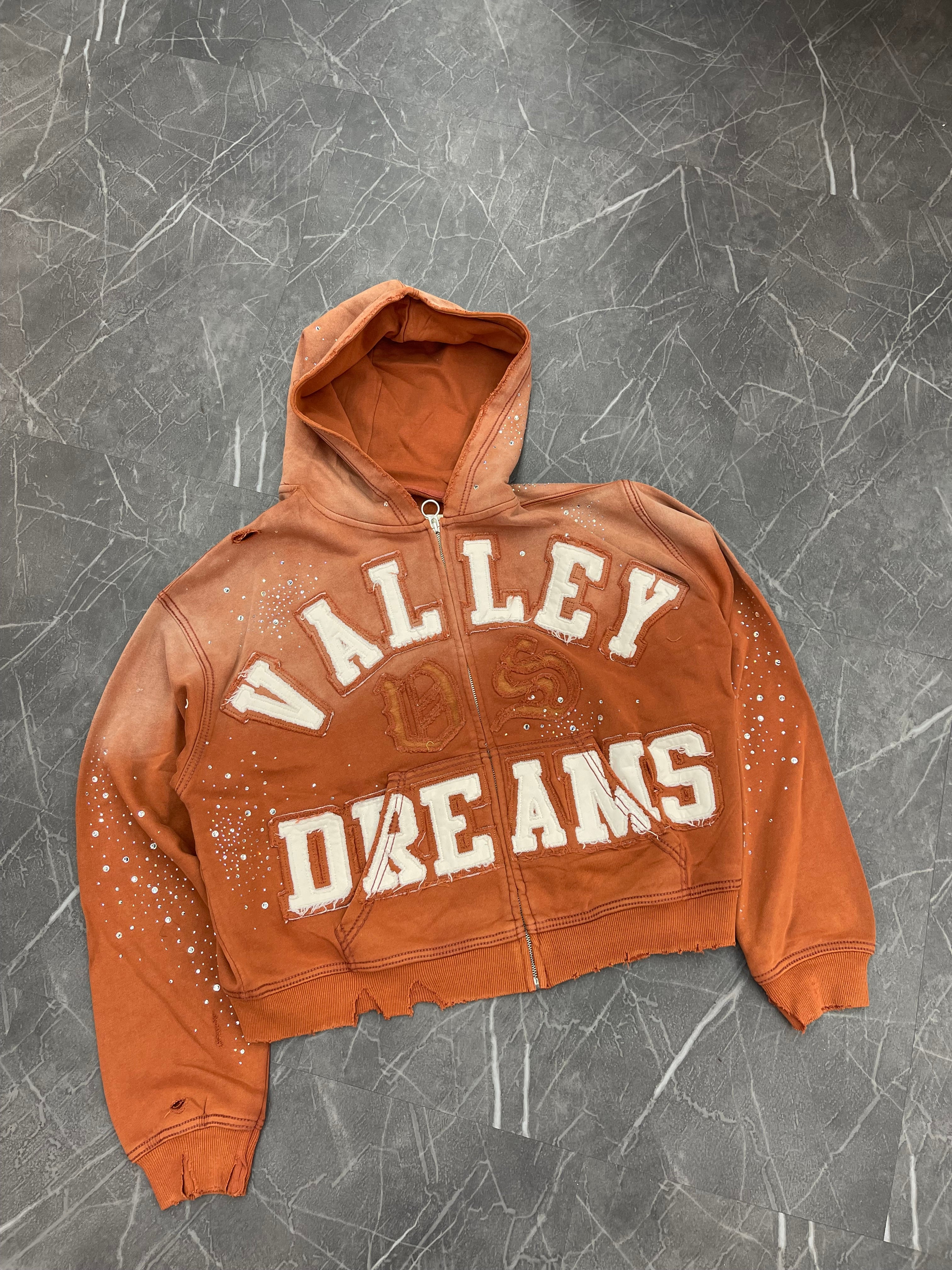 Vale Forever “Classico Zip Up Hoodie Orange”