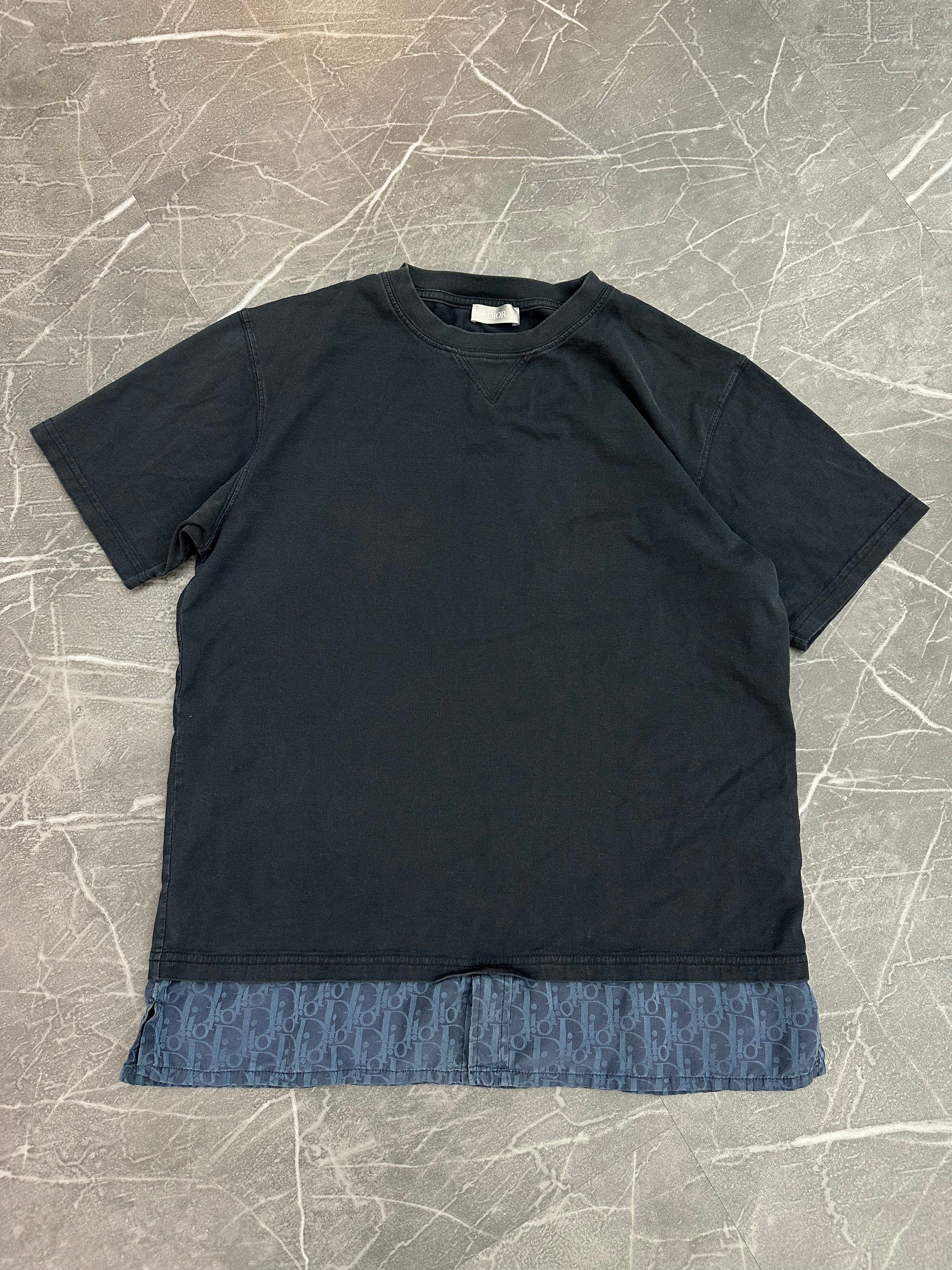 DIOR Tee Navy Oblique