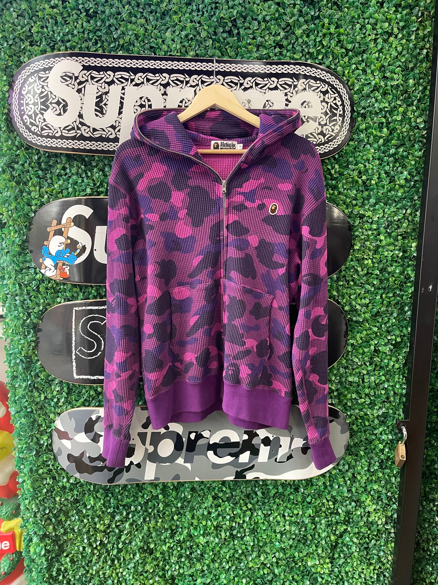 Bape Color Camo Thermal Hoodie “Purple”