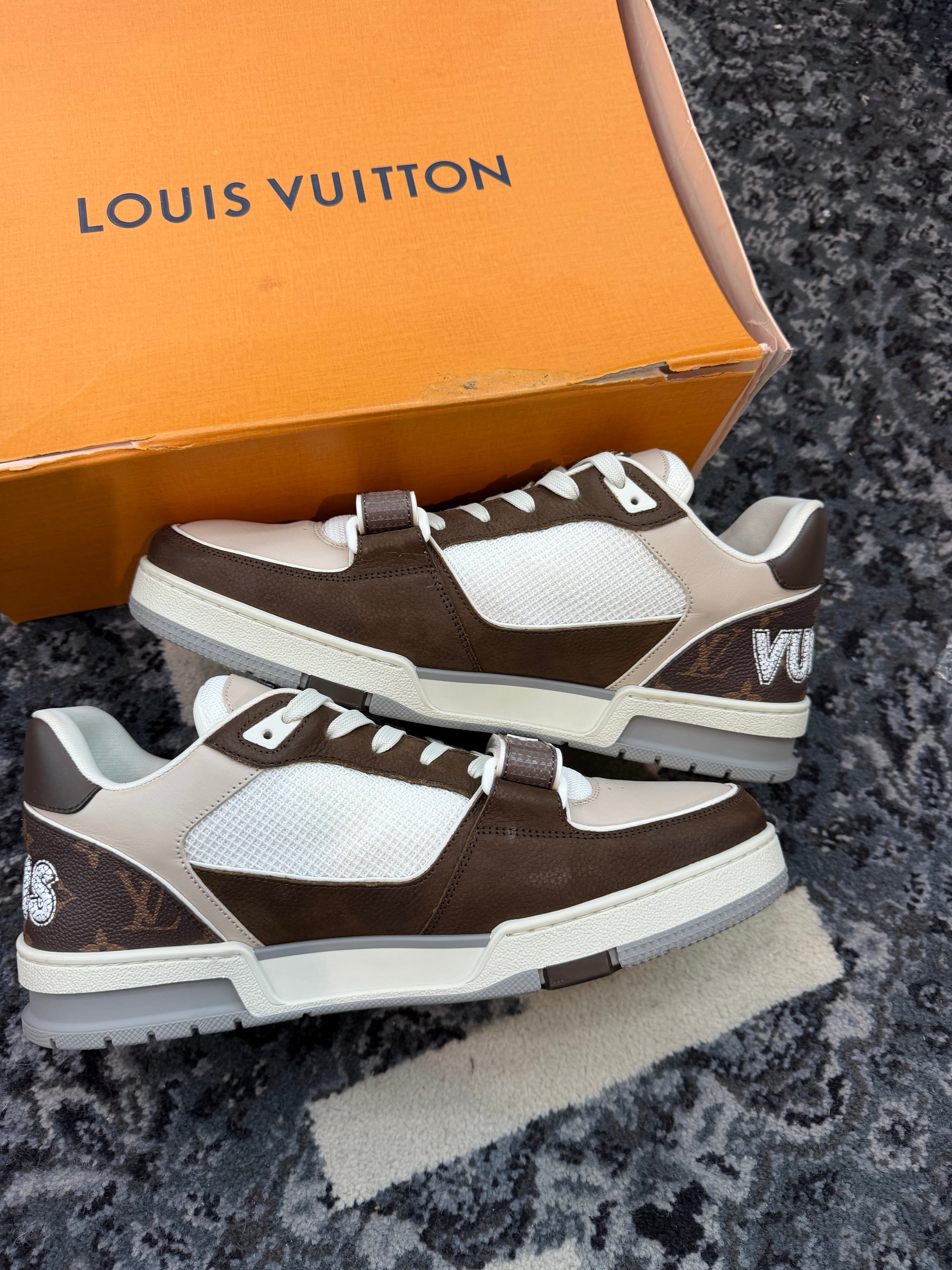 Louis Vuitton Trainer “Brown Beige White”