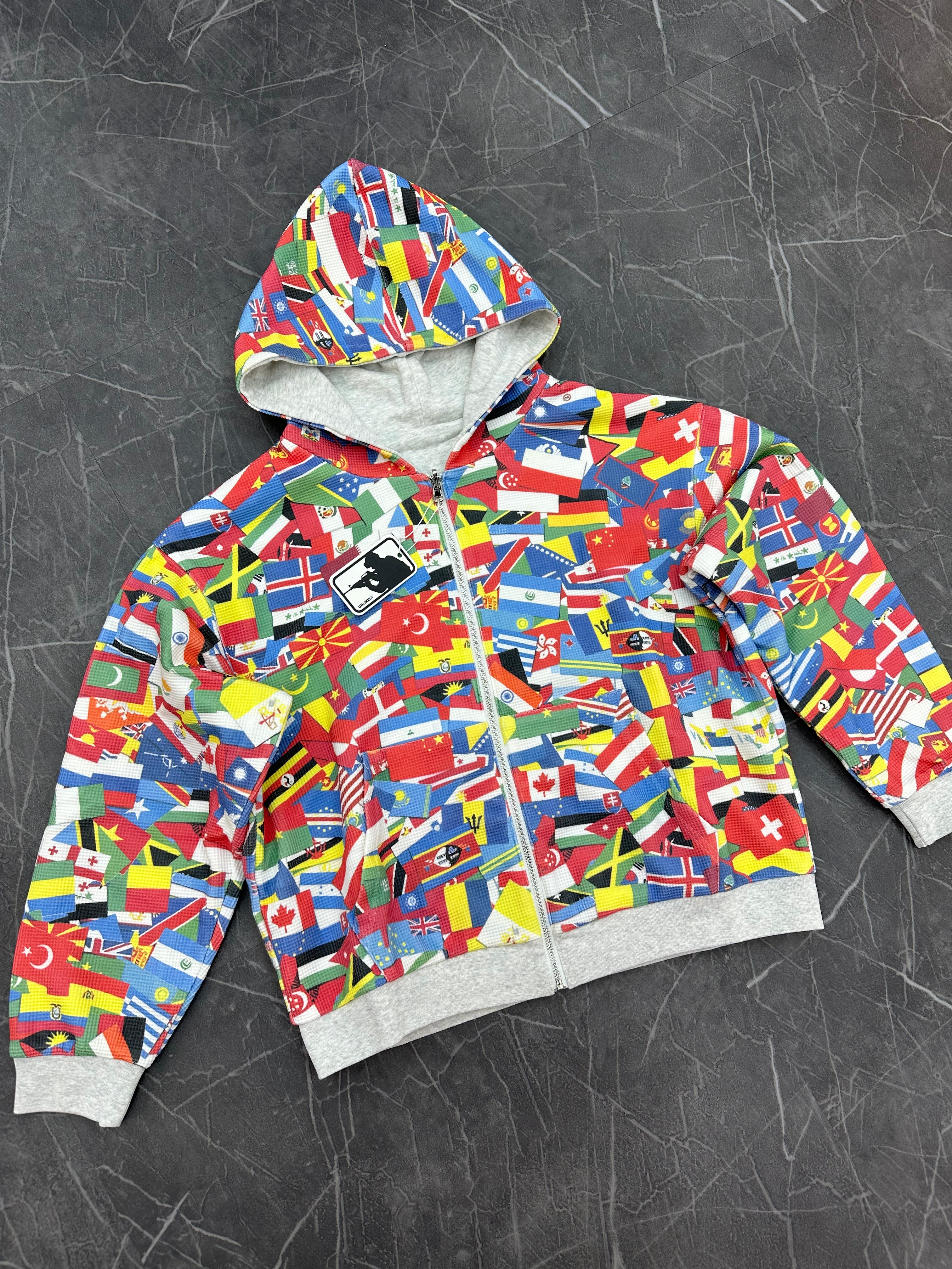 Unlikely Streetwear Reversible Flag Zip Up