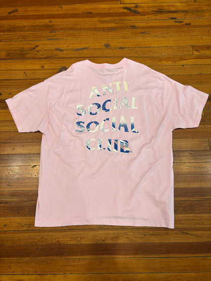 Anti Social Social Club Wave Tee “Pink”