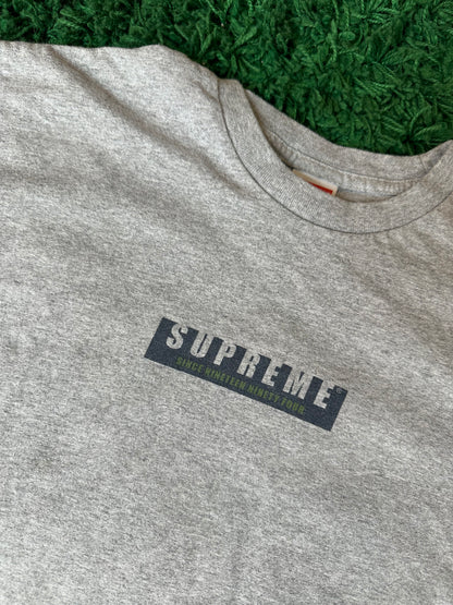 Supreme Center Logo Longsleeve “Grey”
