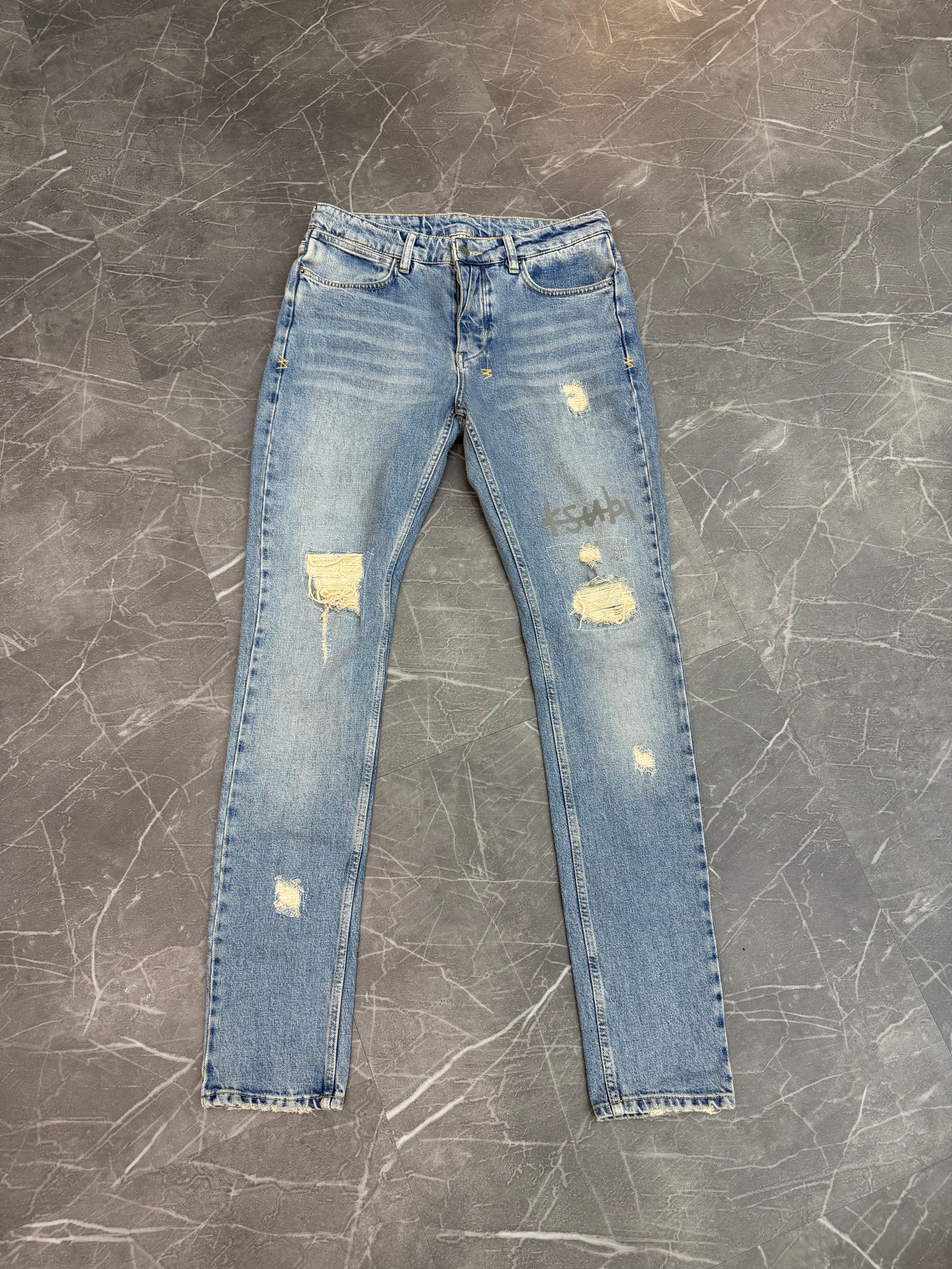 Ksubi Jeans Blue Knee Rips (33)
