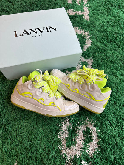 Lanvin Curb Sneakers “White Fluo Yellow”