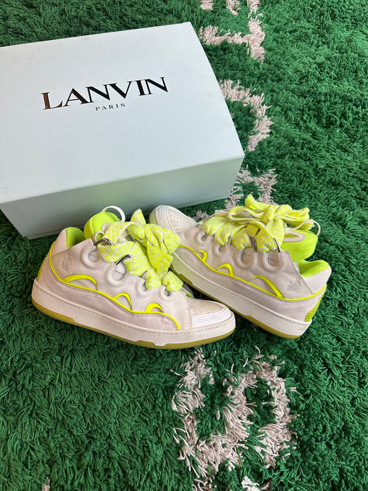 Lanvin Curb Sneakers “White Fluo Yellow”