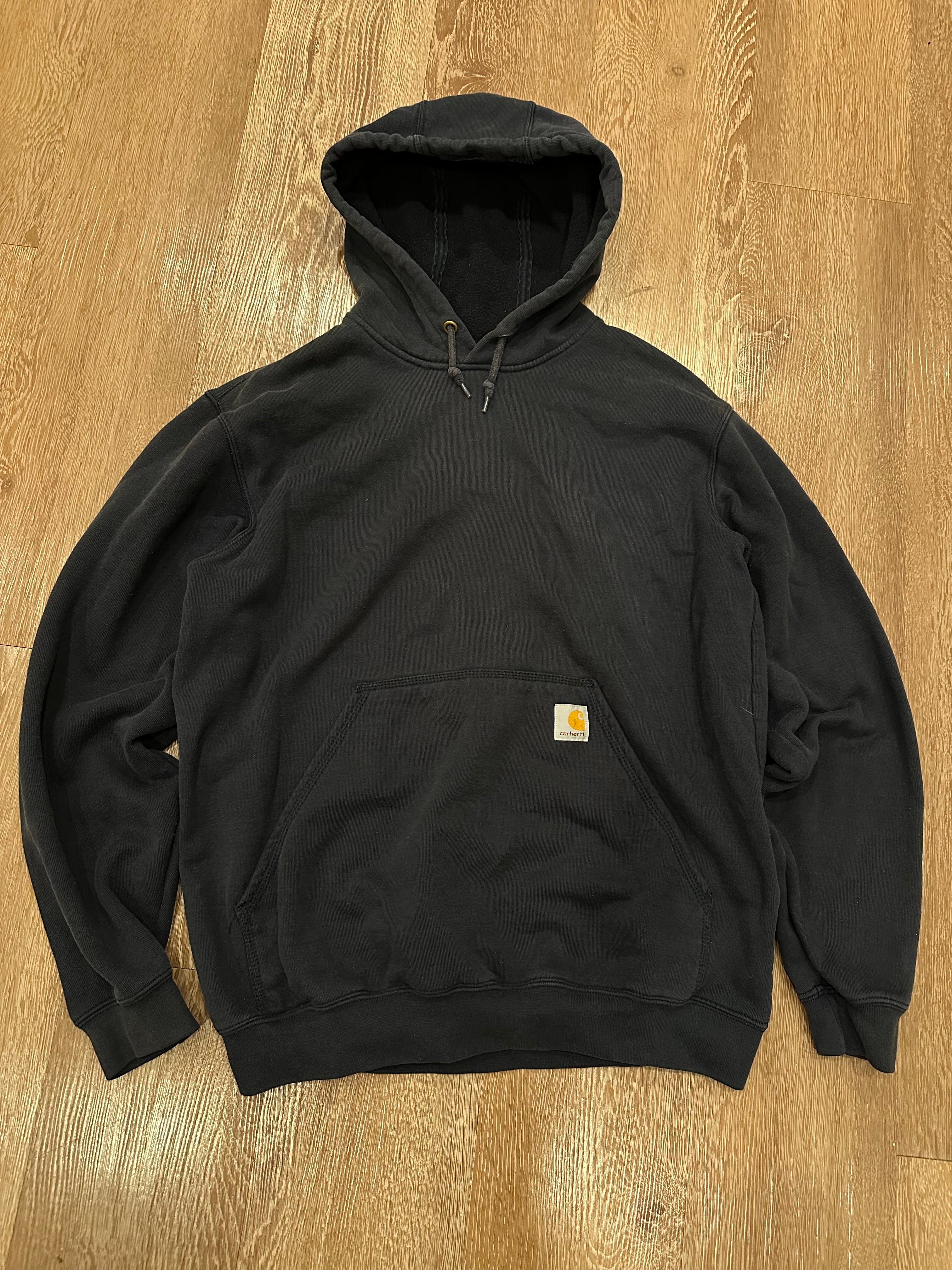 Y2K Carhartt Hoodie Washed Black (M)