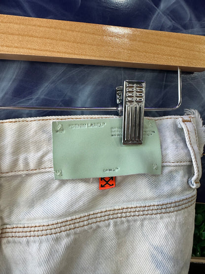 Off-White Bleached Reconstructed Carpenter Jeans (30)