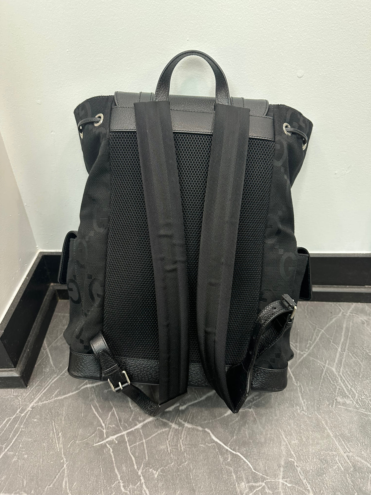 Gucci Jumbo GG Backpack Black (Size OS) - Image 4