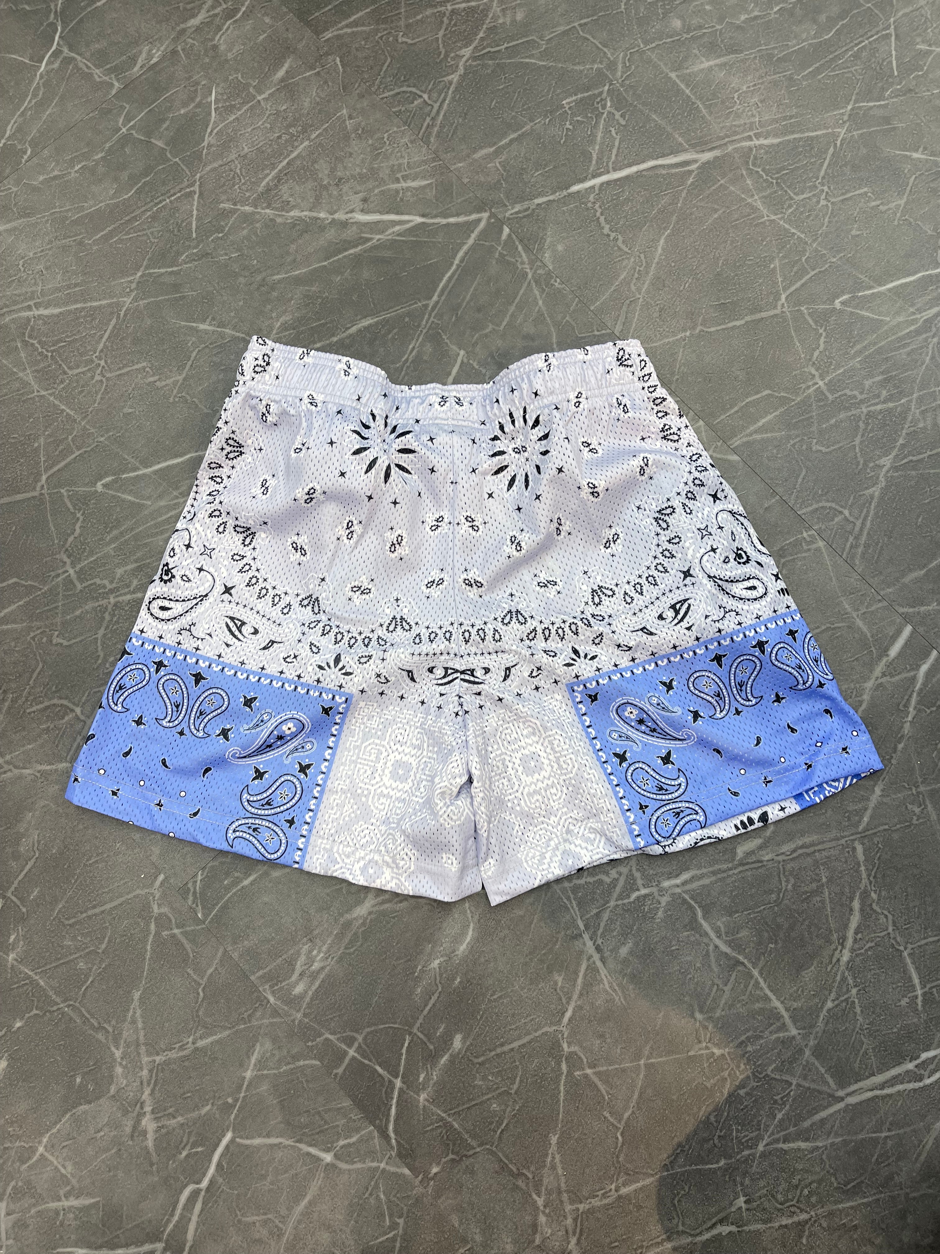 Bravest Studios Blue/White Paisley Shorts