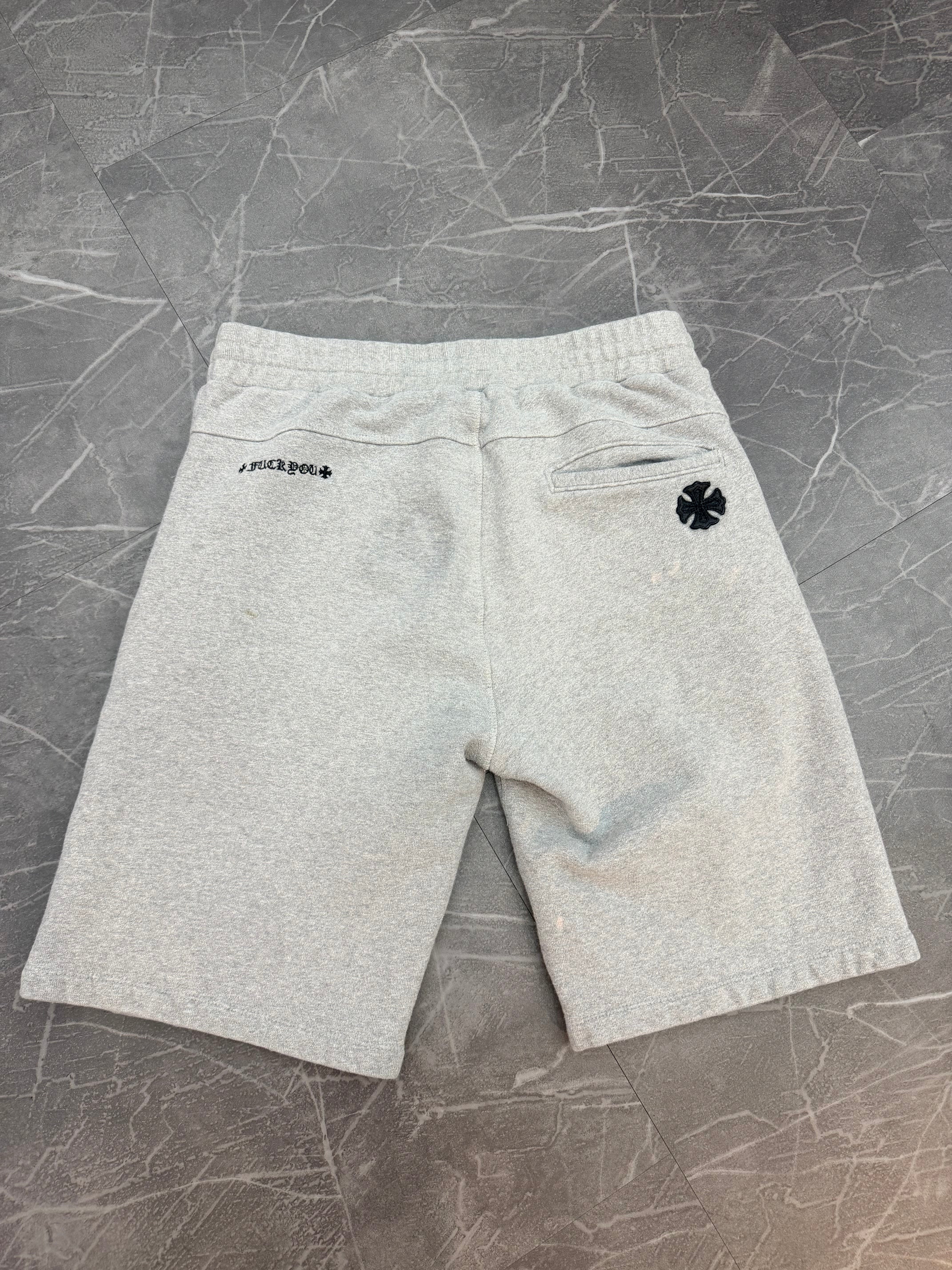 Chrome Hearts Y Not Dagger Patch Sweatshorts Grey