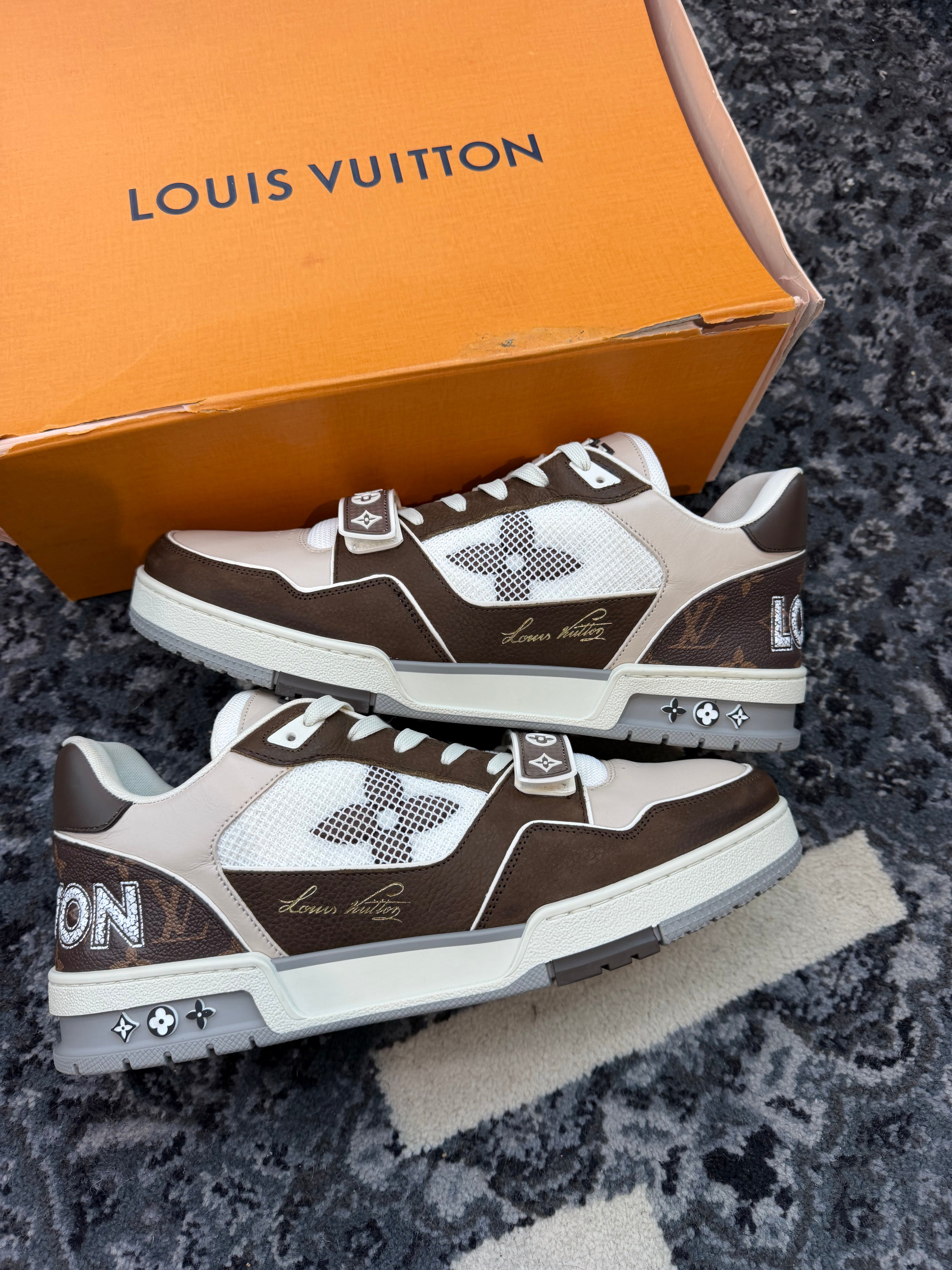 Louis Vuitton Trainer “Brown Beige White”