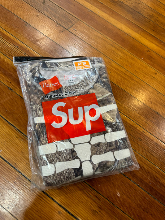 Supreme Hanes Bones Thermal Crew “Camo”