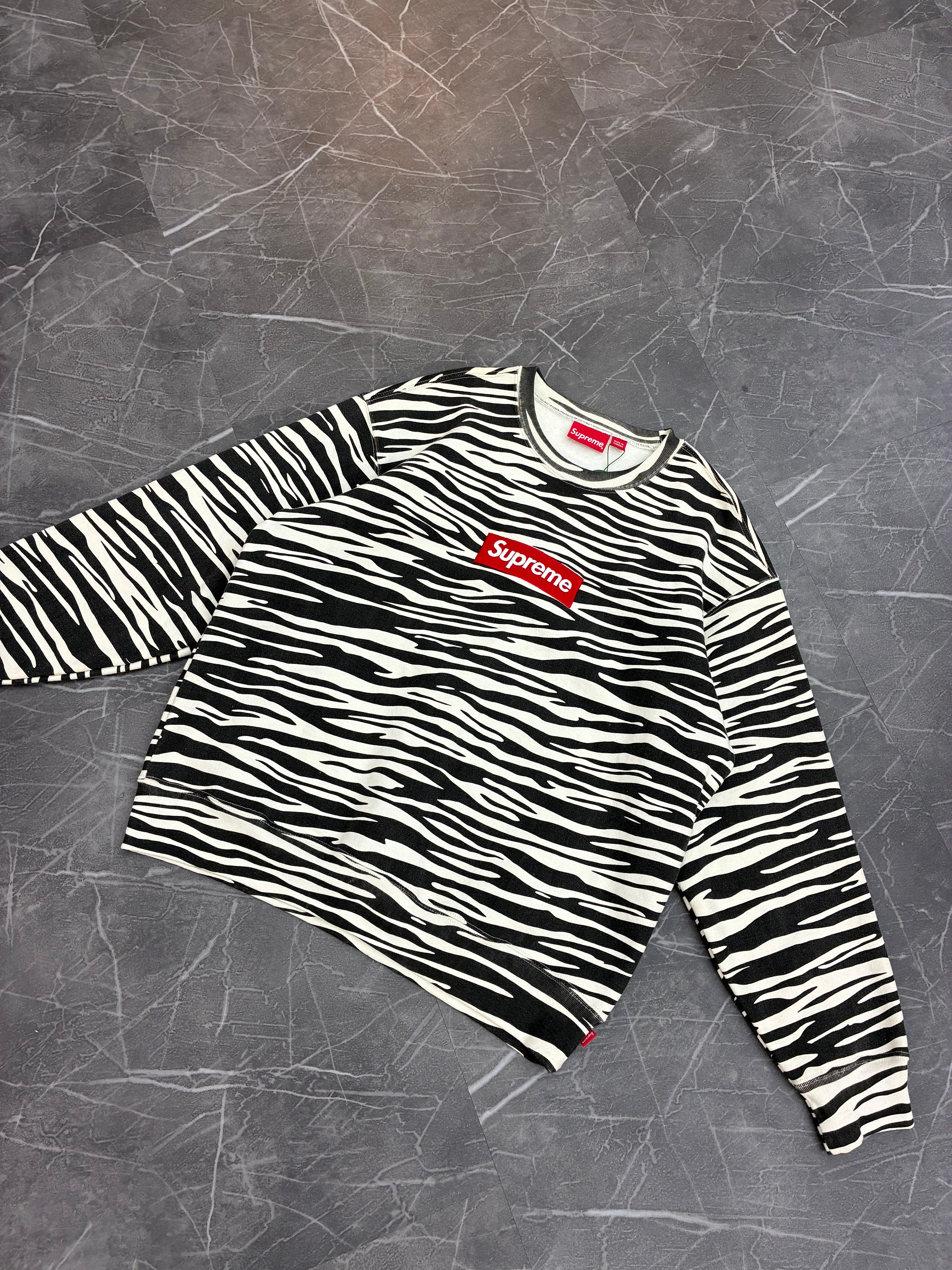 Supreme Box Logo Crewneck “Zebra”