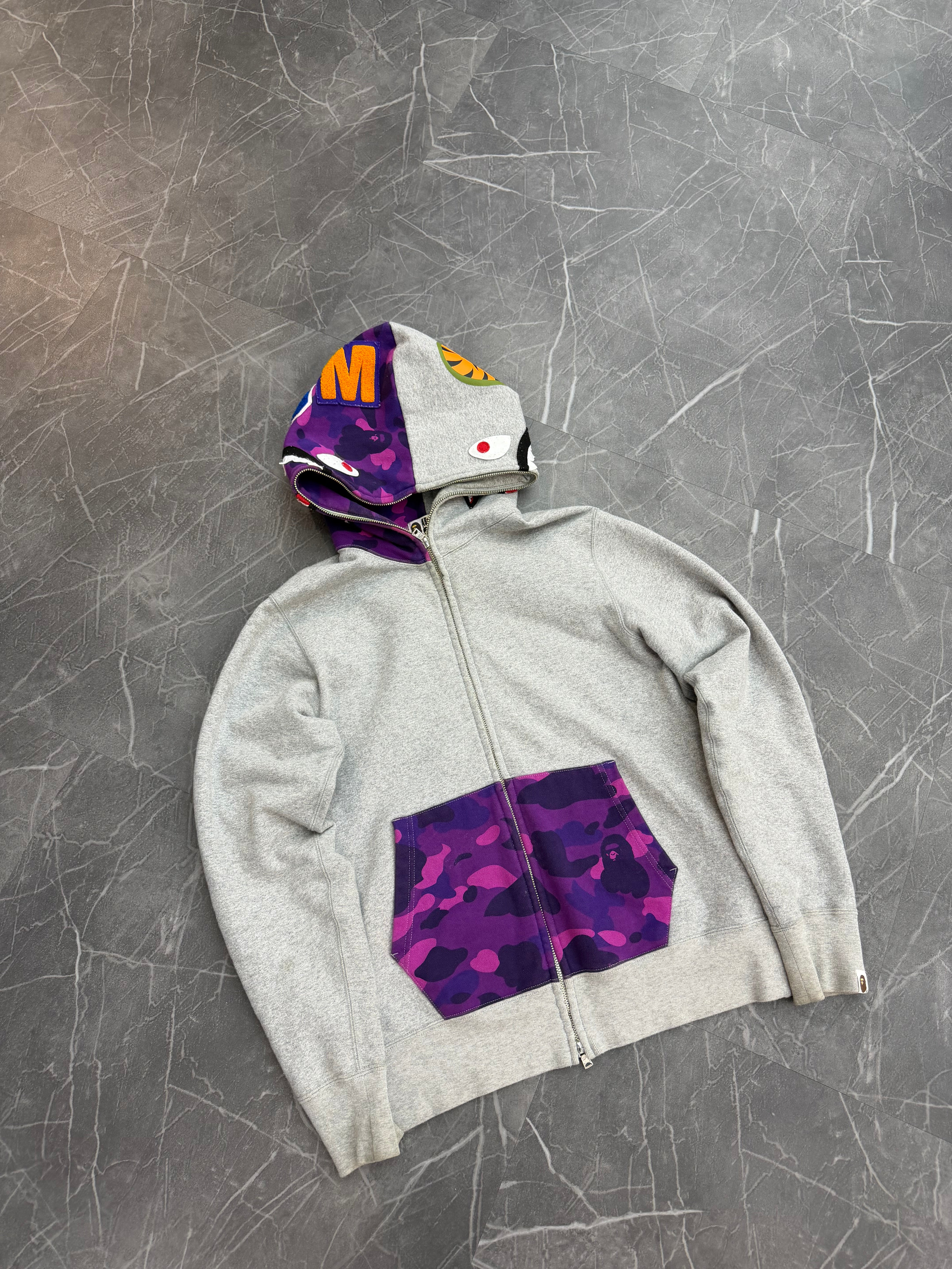 BAPE Color Camo Shark Full Zip-Up “Purple”