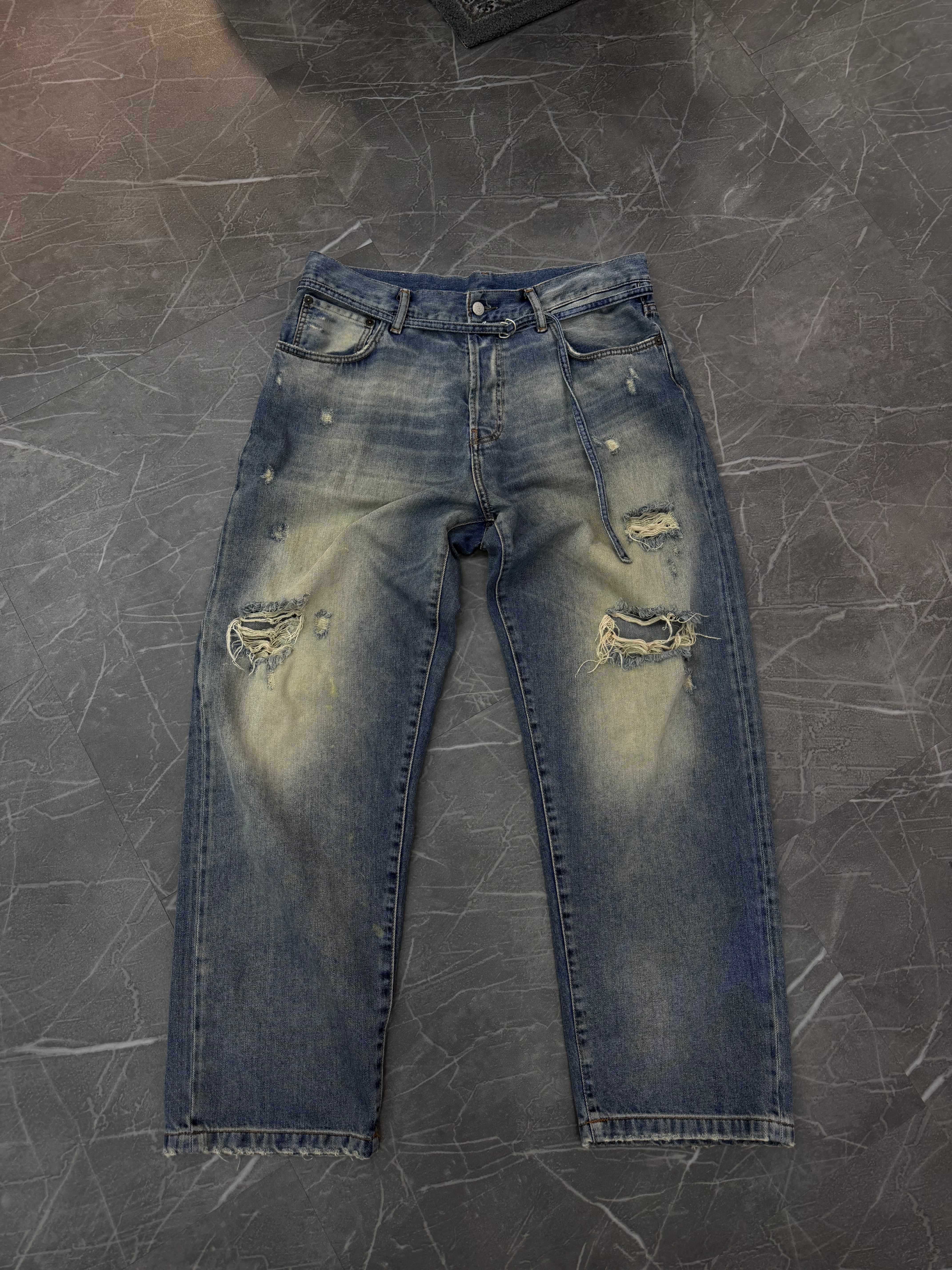 Acne Studios Jeans “1991 Detroit Straight Leg Distressed”